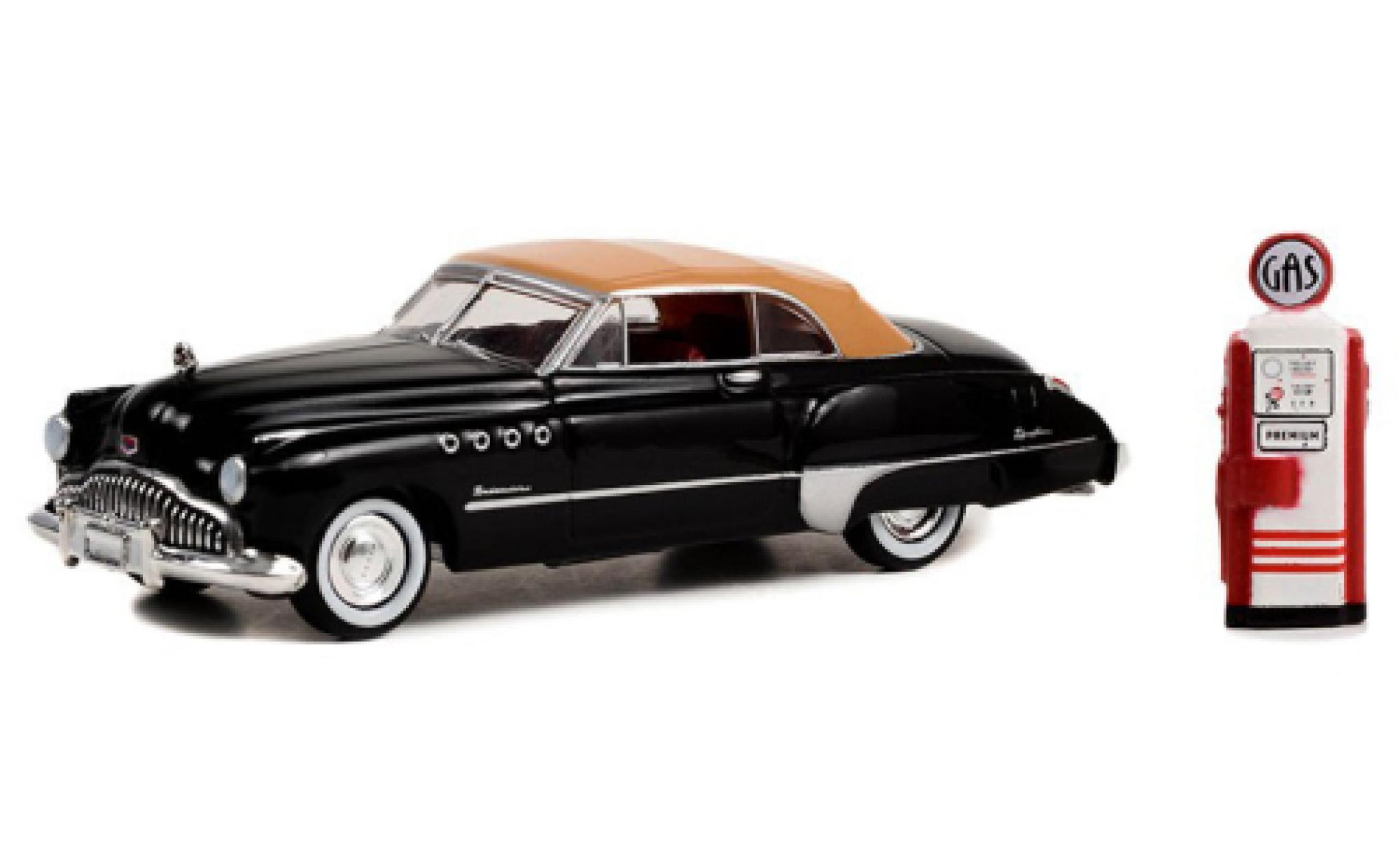 Buick Roadmaster 1/64 Greenlight Convertibile nero/beige 1949 modellino in miniatura