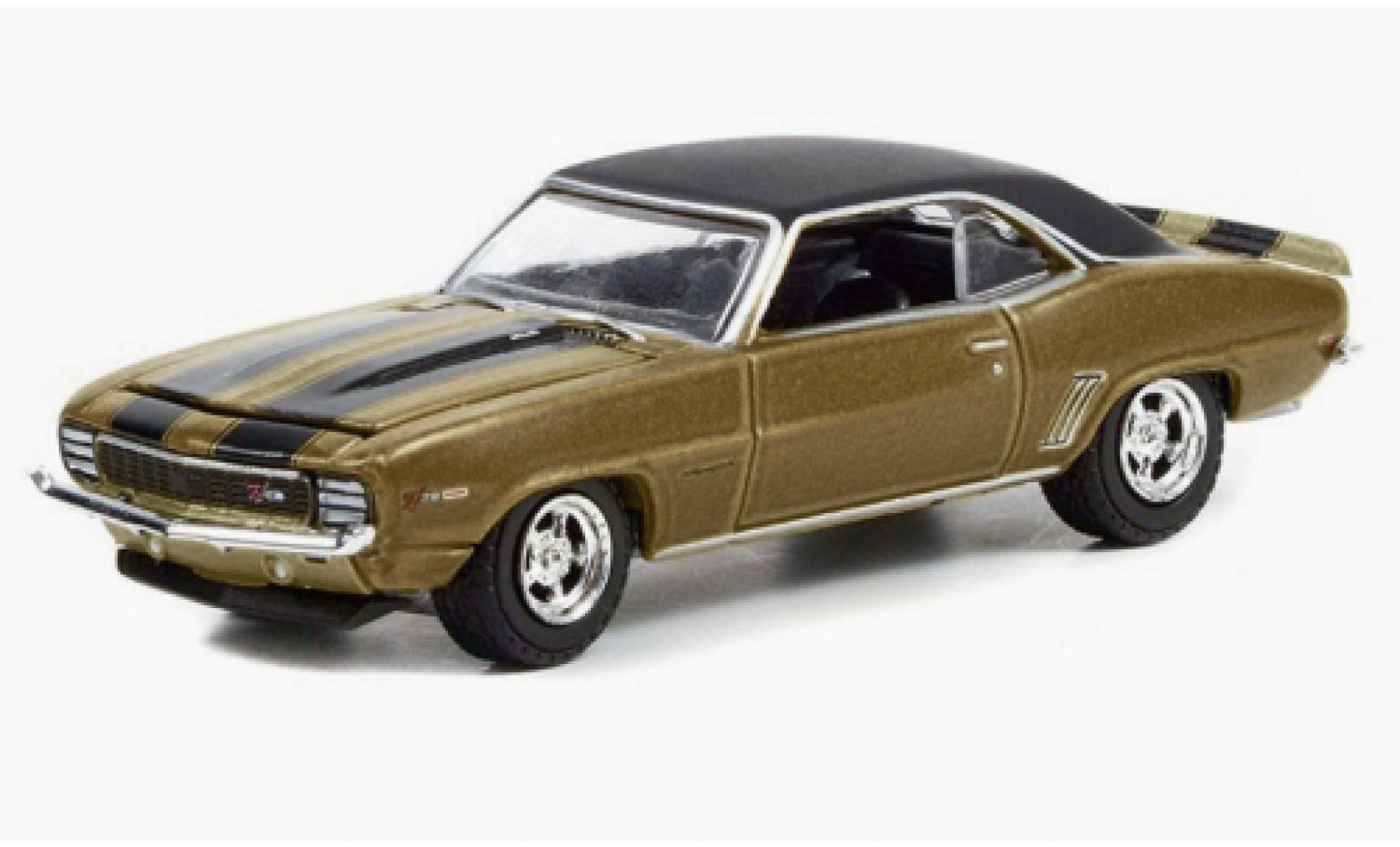 Chevrolet Camaro 1/64 Greenlight metallise beige/nero Pawn Stars 1969 modellino in miniatura