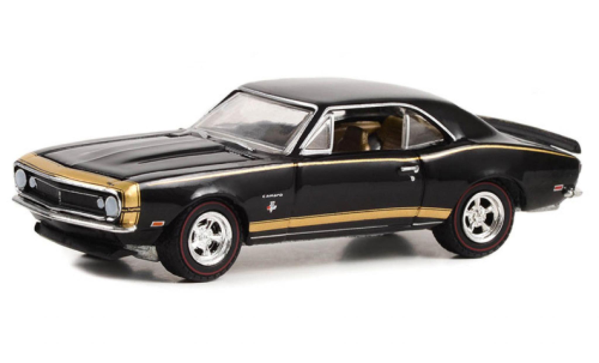 Chevrolet Camaro 1/64 Greenlight nero/doré Black Panther 1967 modellino in miniatura
