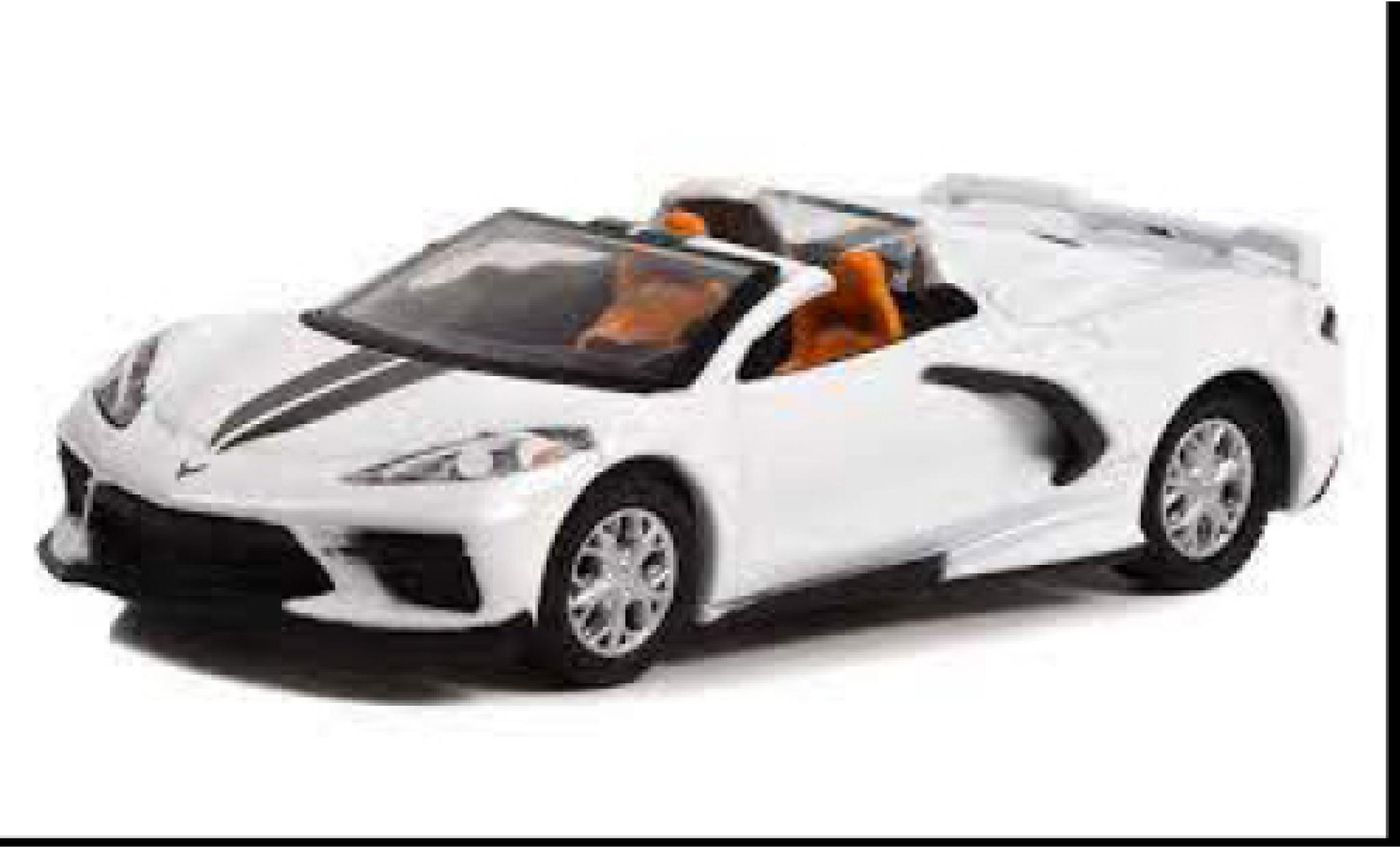 Chevrolet Corvette 1/64 Greenlight (C8) Convertibile bianco 2020 modellino in miniatura