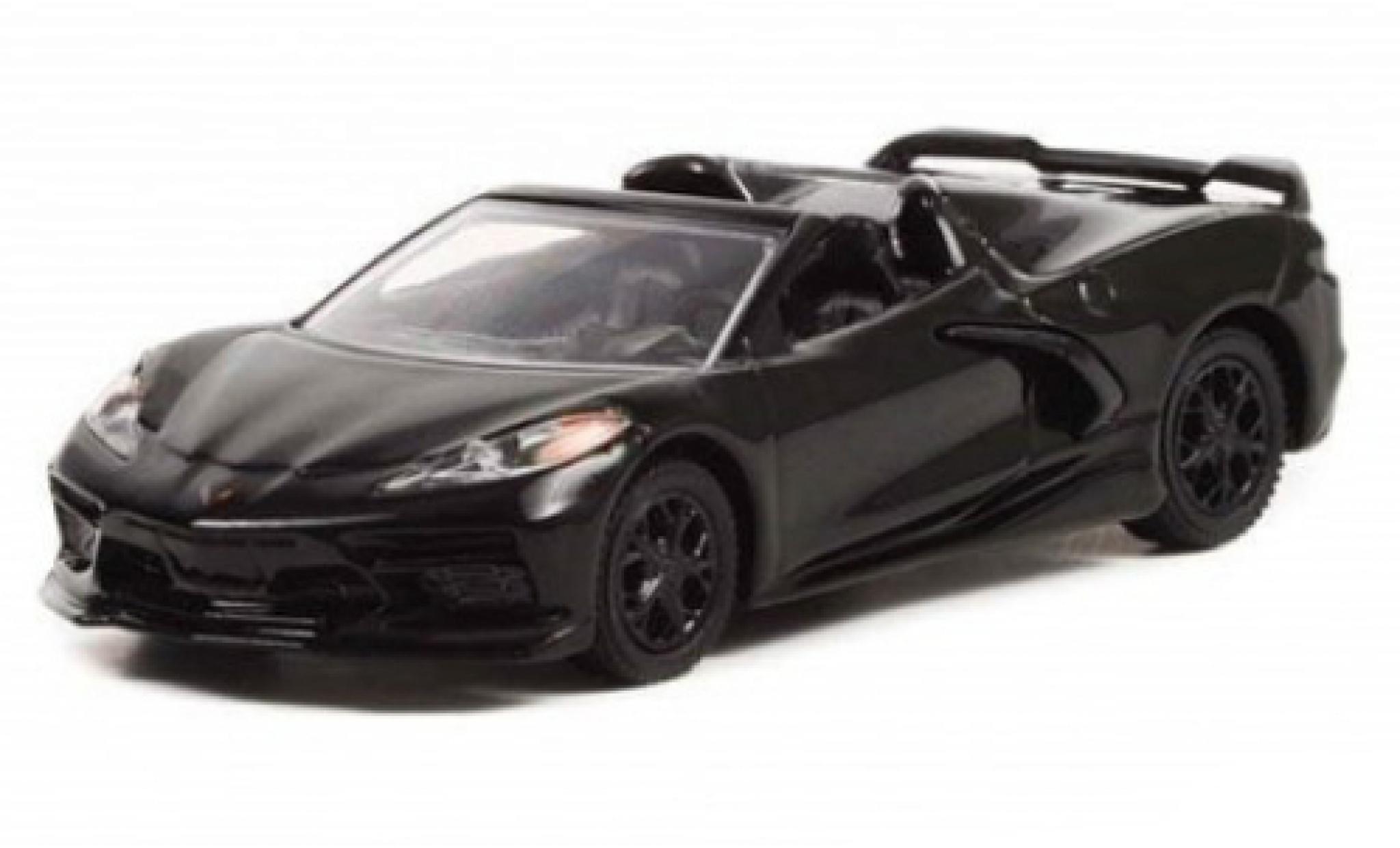 Chevrolet Corvette 1/64 Greenlight C8 Stingray nero 2021 modellino in miniatura