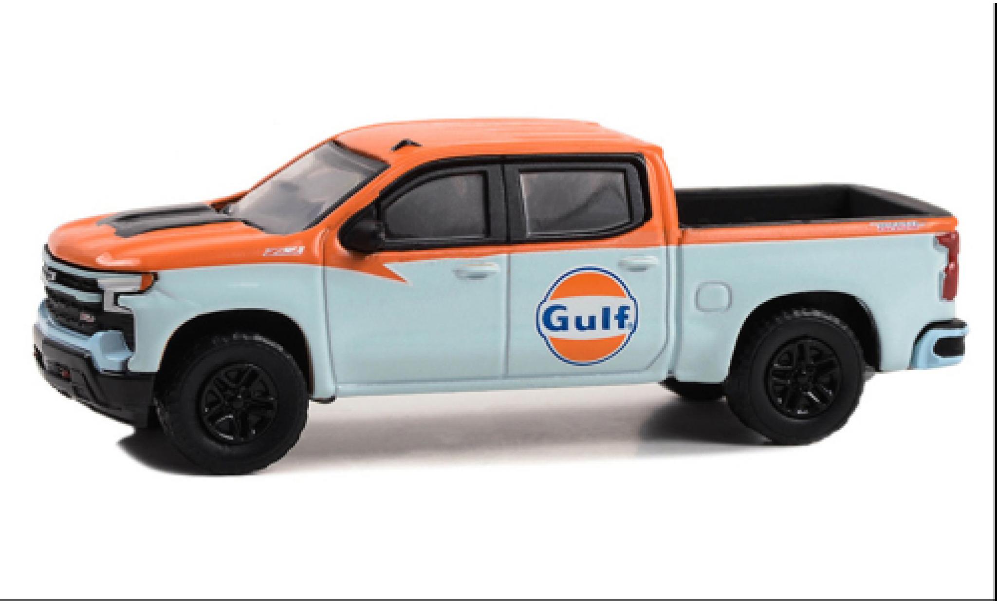 Chevrolet Silverado 1/64 Greenlight 1500 Gulf 2023 modellino in miniatura