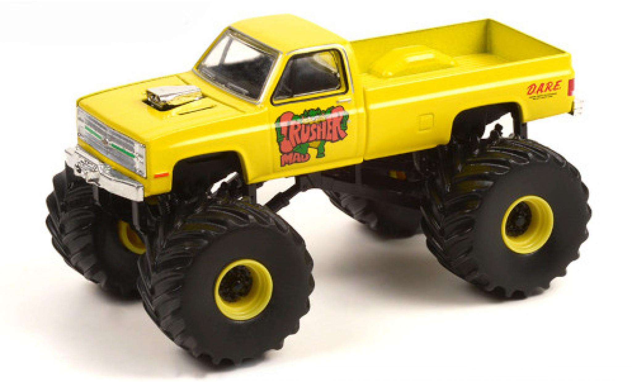 Chevrolet Silverado 1/64 Greenlight Mad Crusher 1987 modellino in miniatura