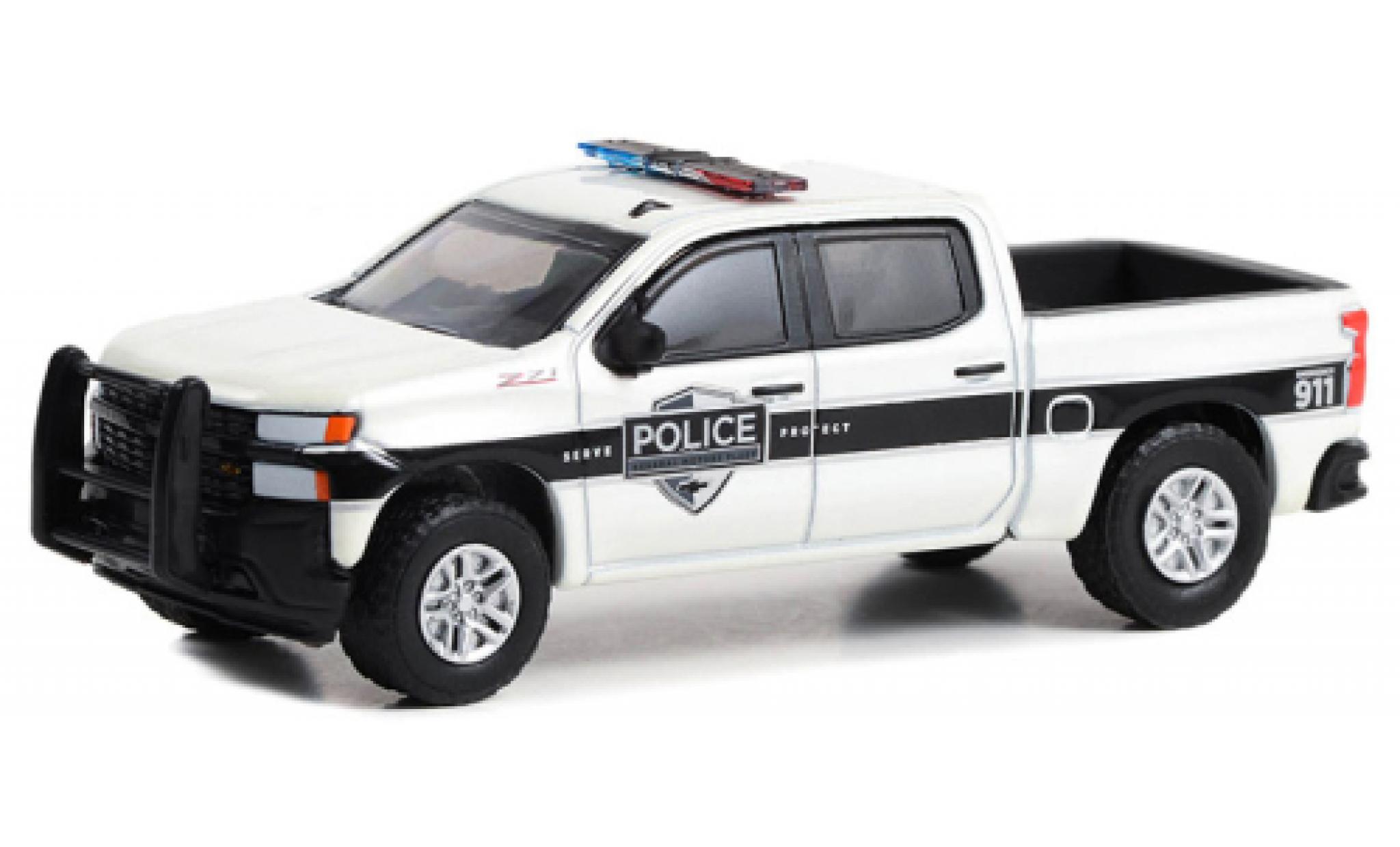 Chevrolet Silverado 1/64 Greenlight SSV General Moteurs Fleet Police 2022 modellino in miniatura