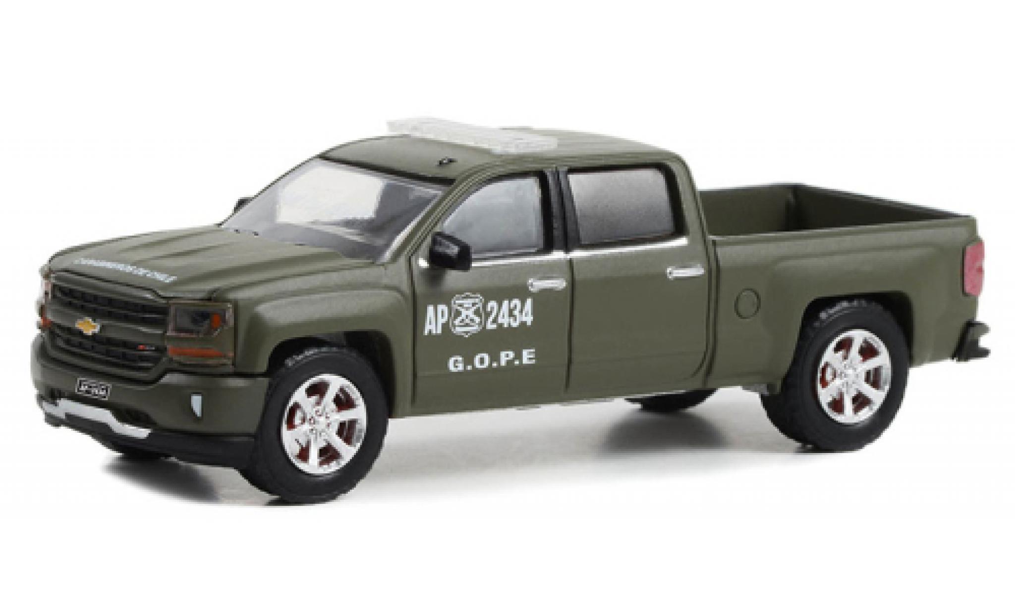 Chevrolet Silverado 1/64 Greenlight Z71 Carabineros de Chile 2018 modellino in miniatura