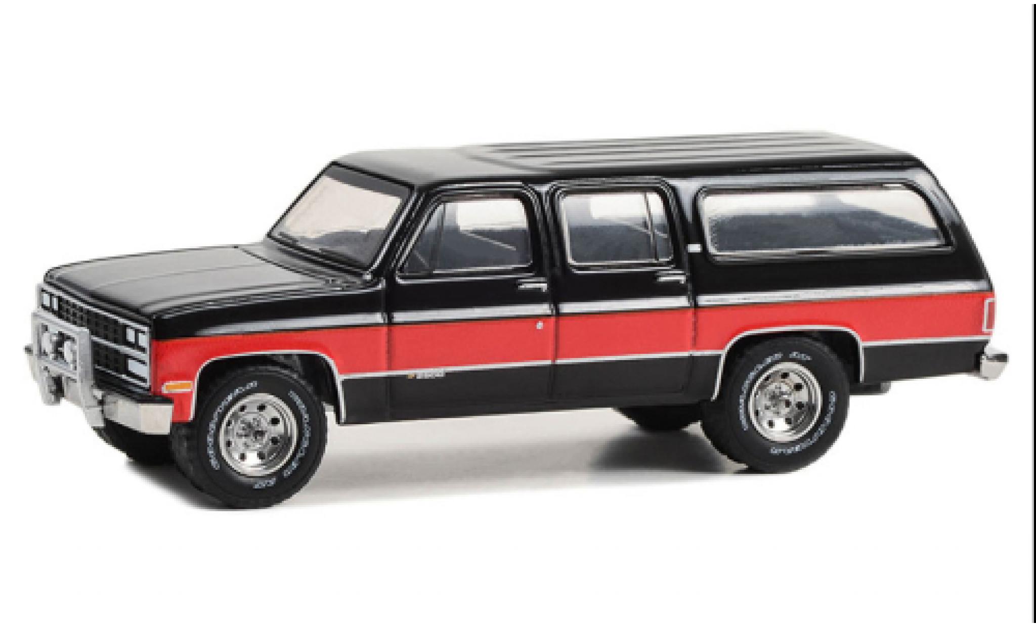 Chevrolet Suburban 1/64 Greenlight nero/rosso 1990 modellino in miniatura