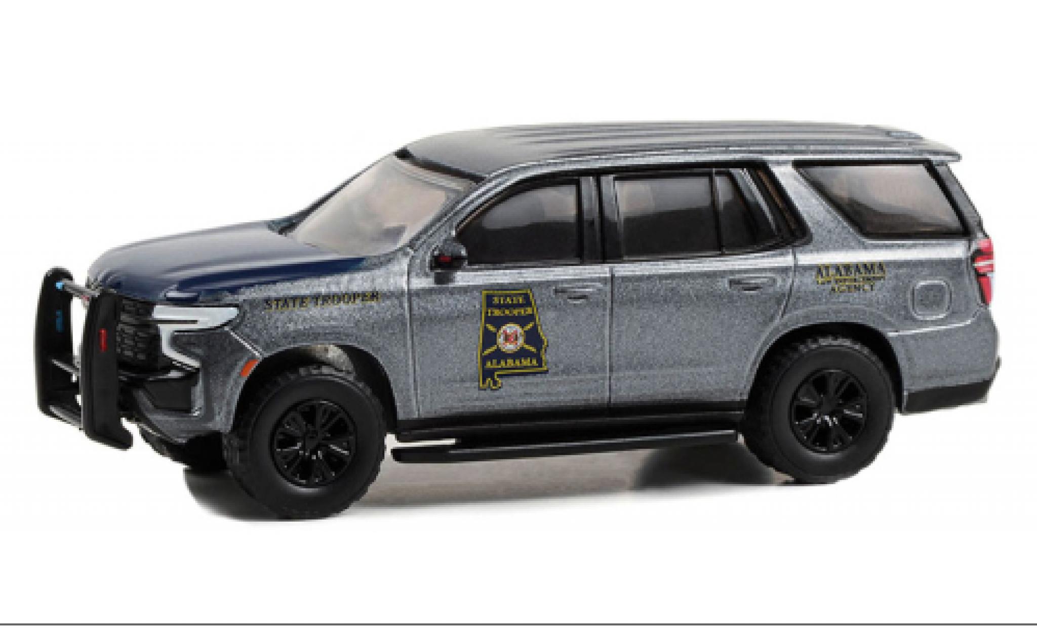 Chevrolet Tahoe 1/64 Greenlight Police Pursuit Vehicle Alabama autoroute Patrol 2022 modellino in miniatura