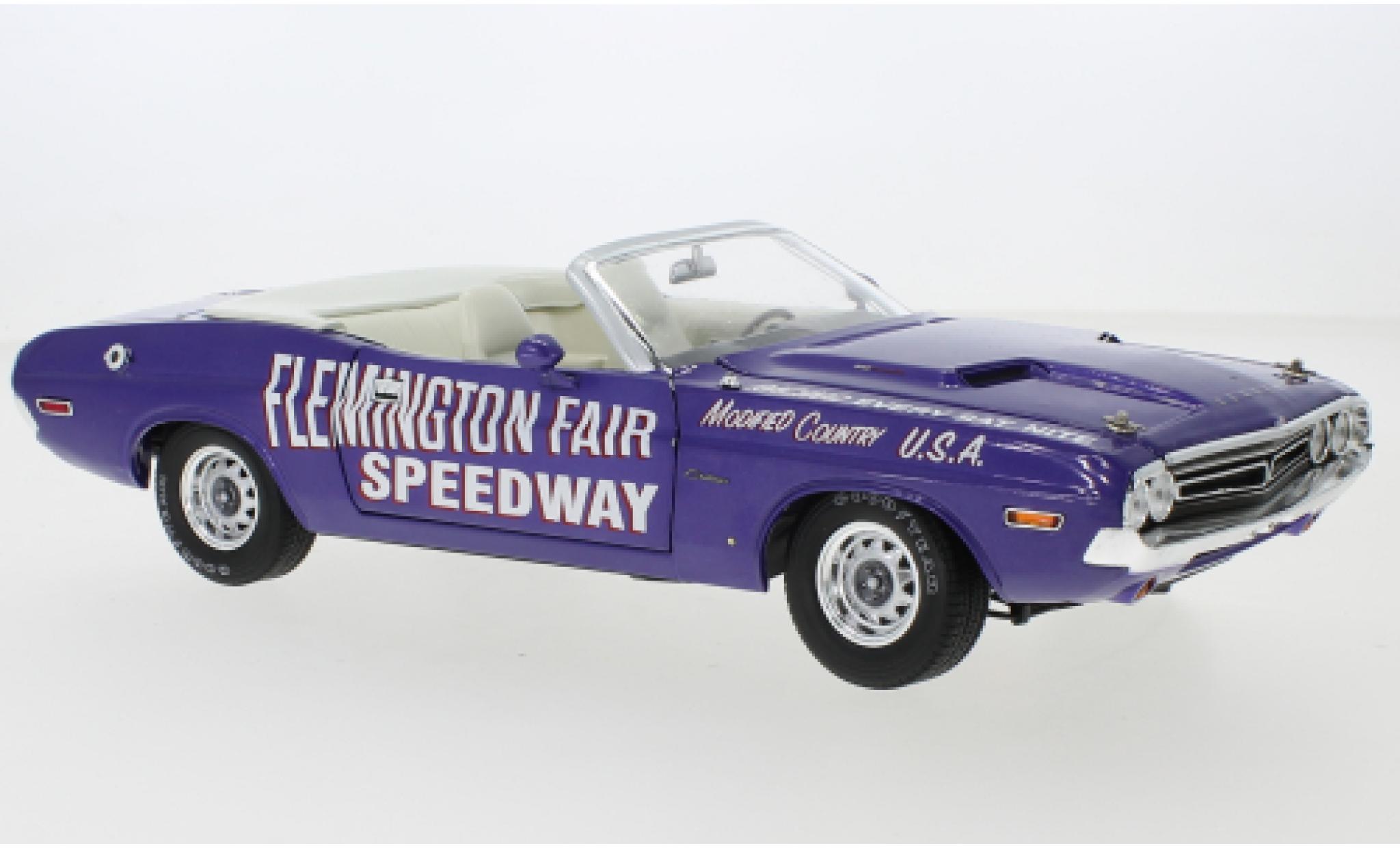 Dodge Challenger 1/18 Greenlight Flemington Fair Speedway 1971 modellino in miniatura