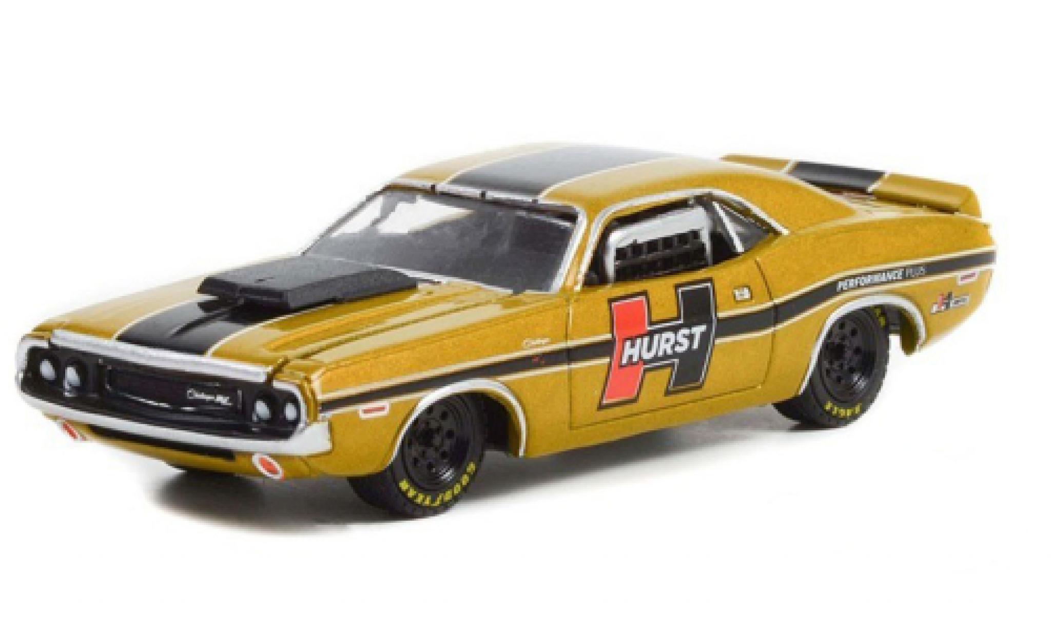 Dodge Challenger 1/64 Greenlight R/T Hurst 1970 modellino in miniatura