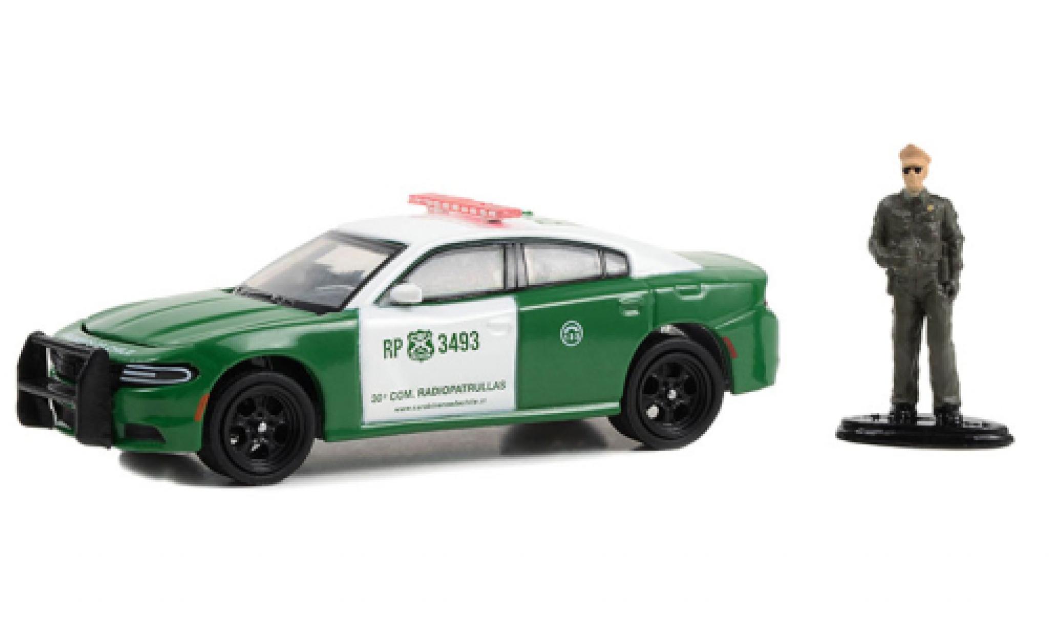 Dodge Charger 1/64 Greenlight Pursuit Carabineros de Chile 2018 modellino in miniatura