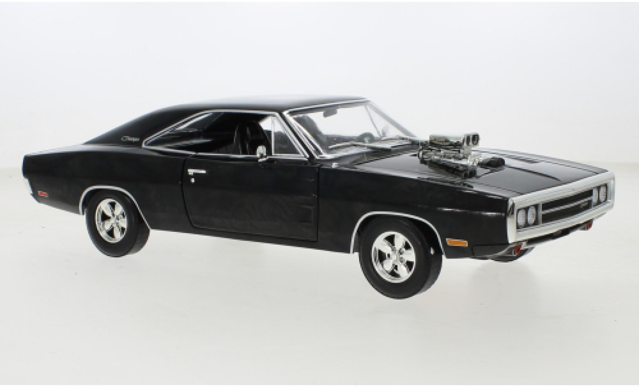 Dodge Charger 1/18 Greenlight nero 1970 modellino in miniatura