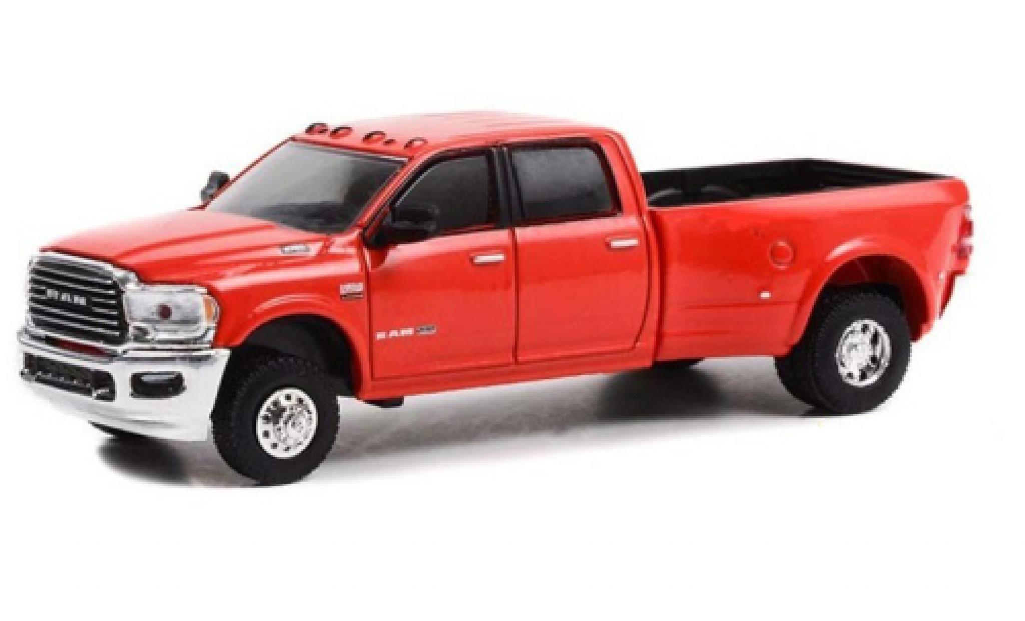 RAM 3 1/64 Greenlight Dodge 500 Dually Longhorn Edition rosso 2021 modellino in miniatura
