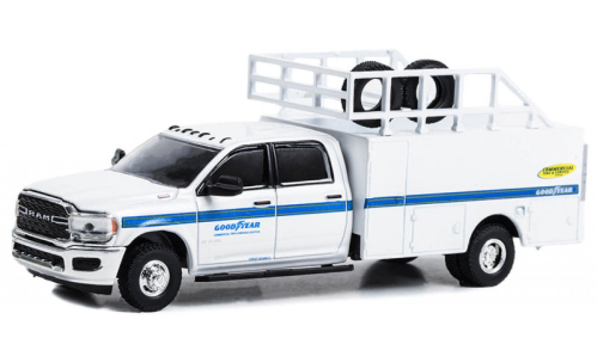 RAM 3 1/64 Greenlight Dodge 500 Dually Tire Service Truck Goodyear 2021 modellino in miniatura