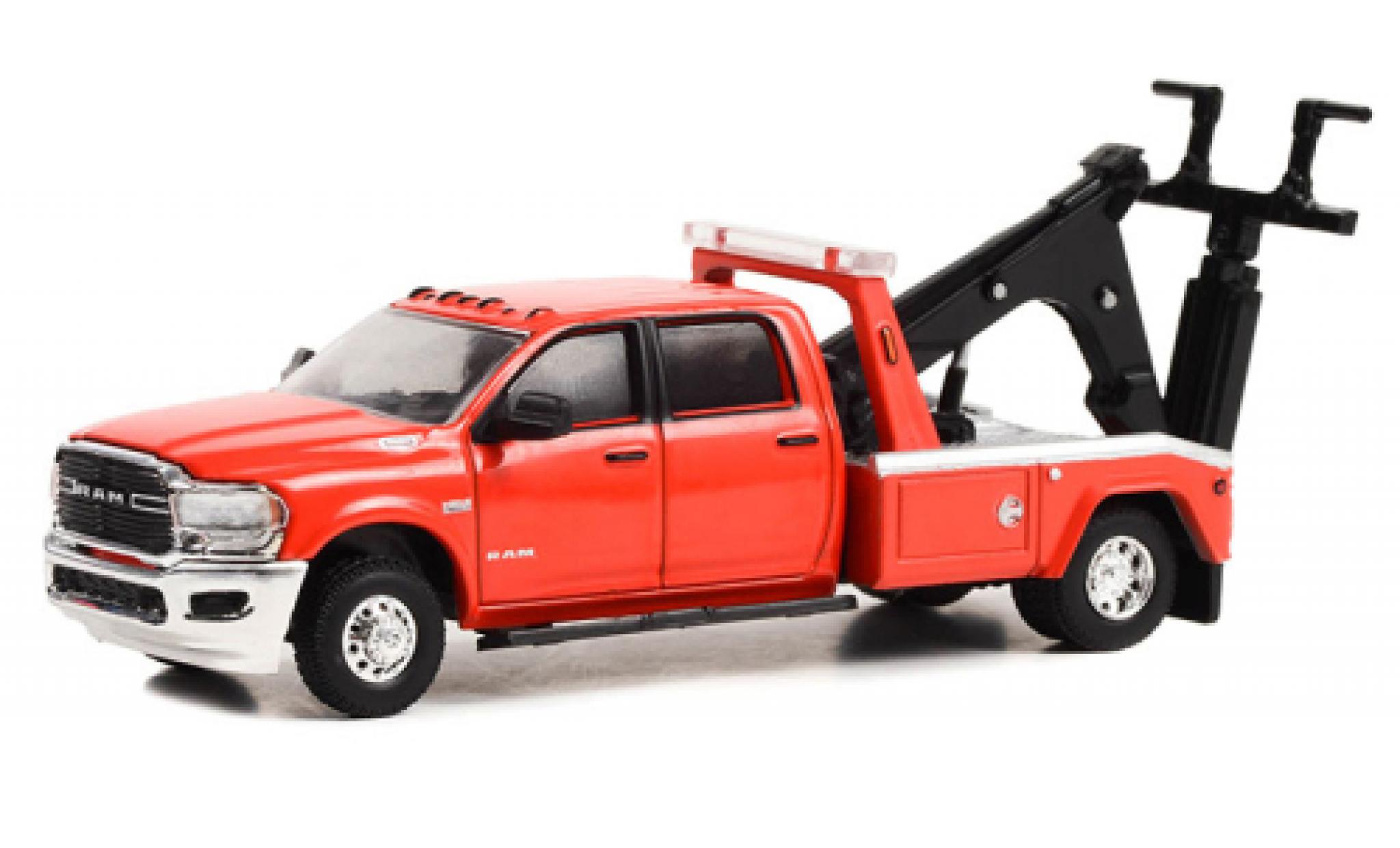 RAM 3 1/64 Greenlight Dodge 500 Dually Wrecker rosso 2022 modellino in miniatura
