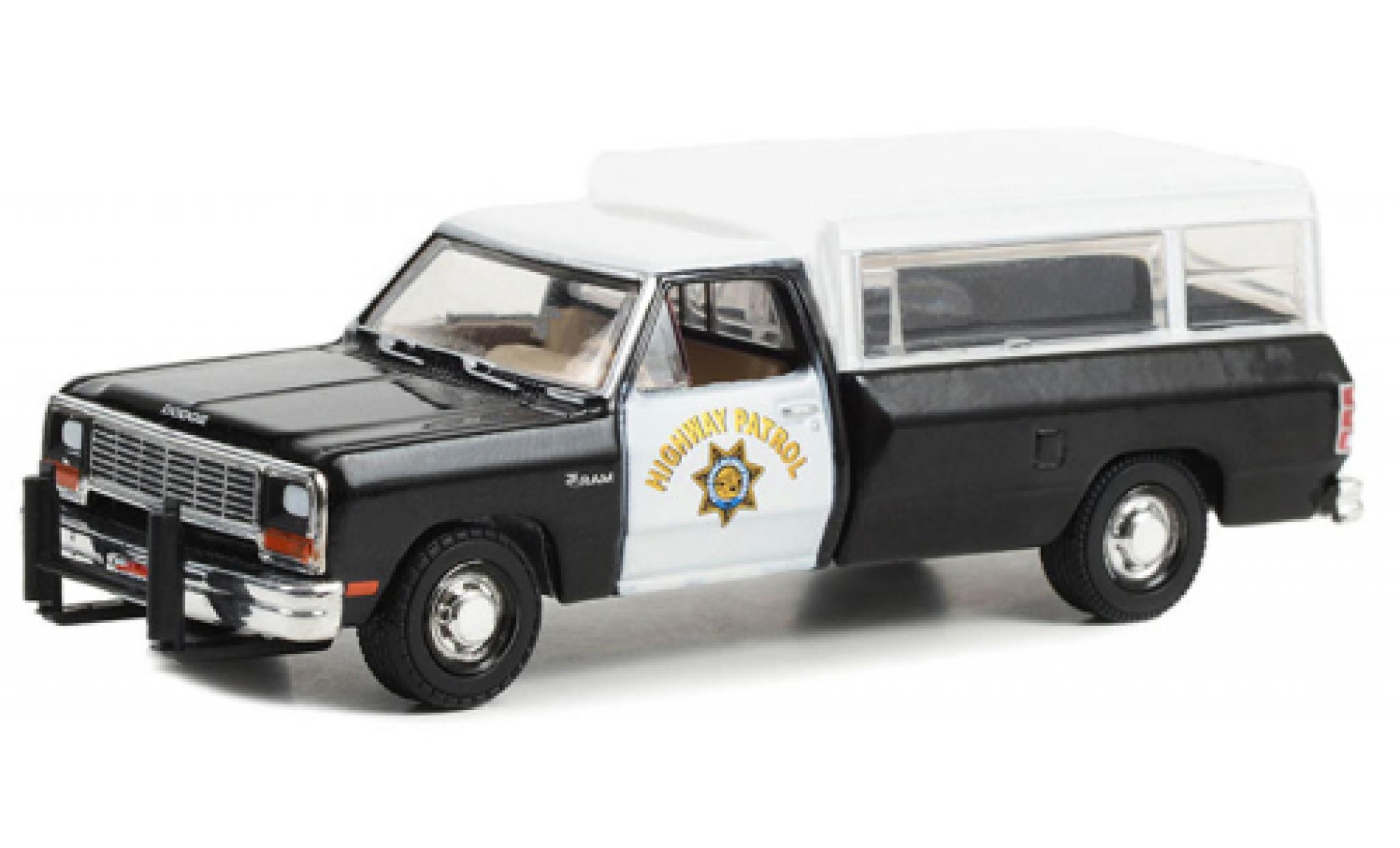Dodge RAM 1/64 Greenlight D-100 California autoroute Patrol 1985 modellino in miniatura