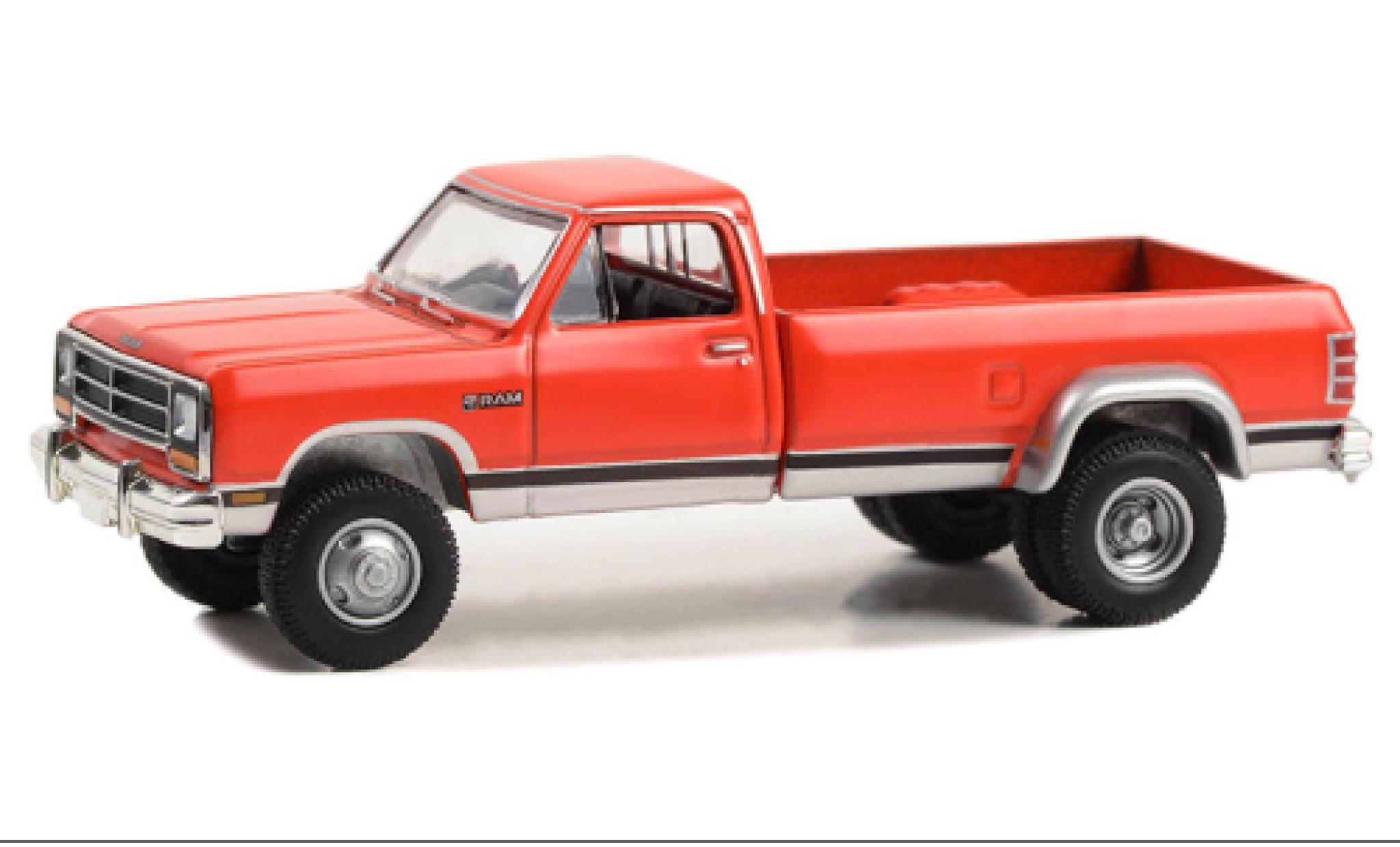 Dodge RAM 1/64 Greenlight D-350 Dually rosso 1989 modellino in miniatura
