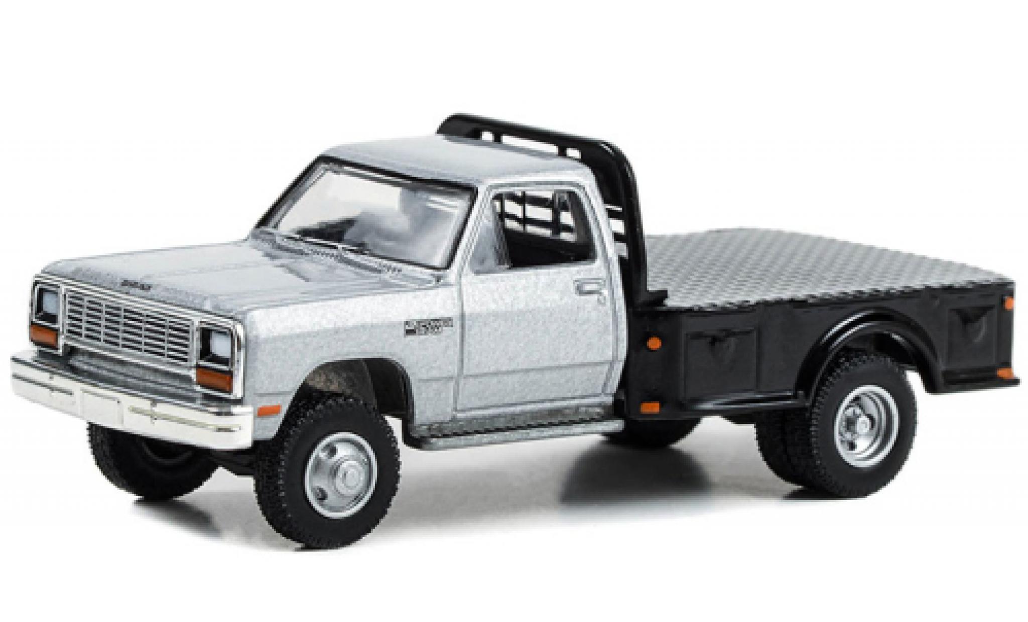 Dodge RAM 1/64 Greenlight W-350 Power Dually Flatbed d 1985 modellino in miniatura