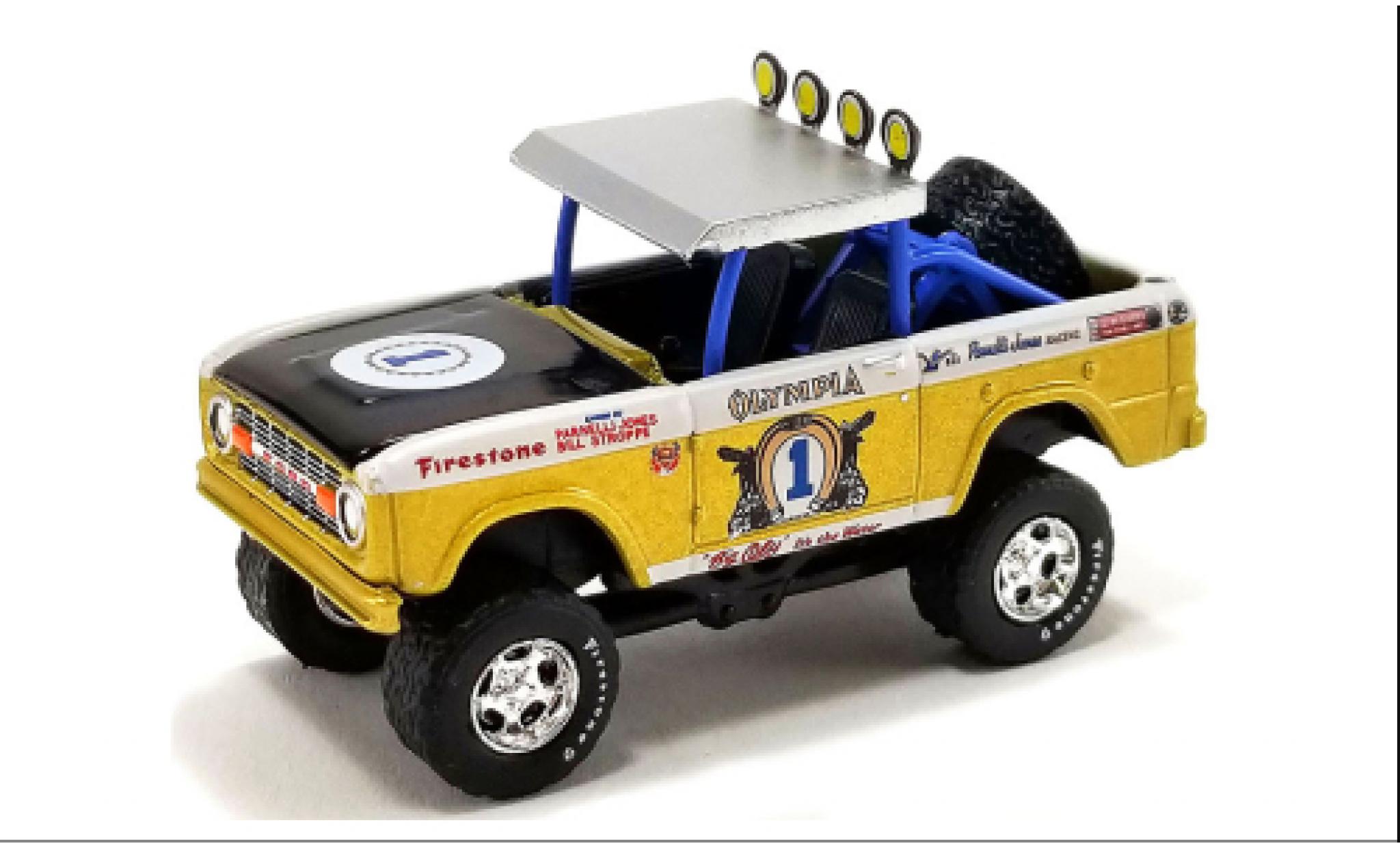 Ford Bronco 1/64 Greenlight Baja Big Oly Tribute Edition 1970 modellino in miniatura