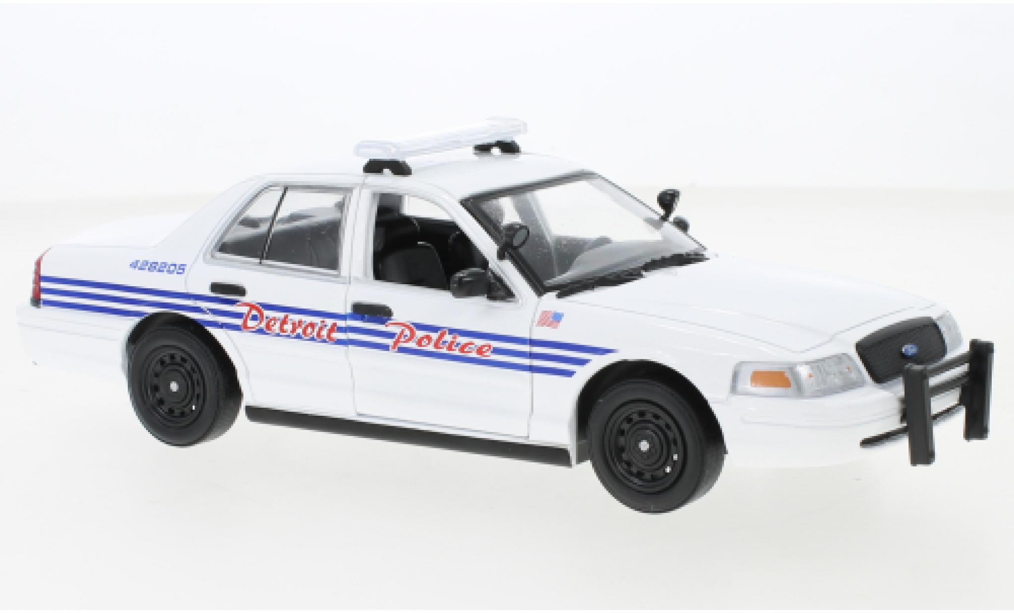 Ford Crown 1/24 Greenlight Victoria Police Interceptor Detroit Police 2008 modellino in miniatura