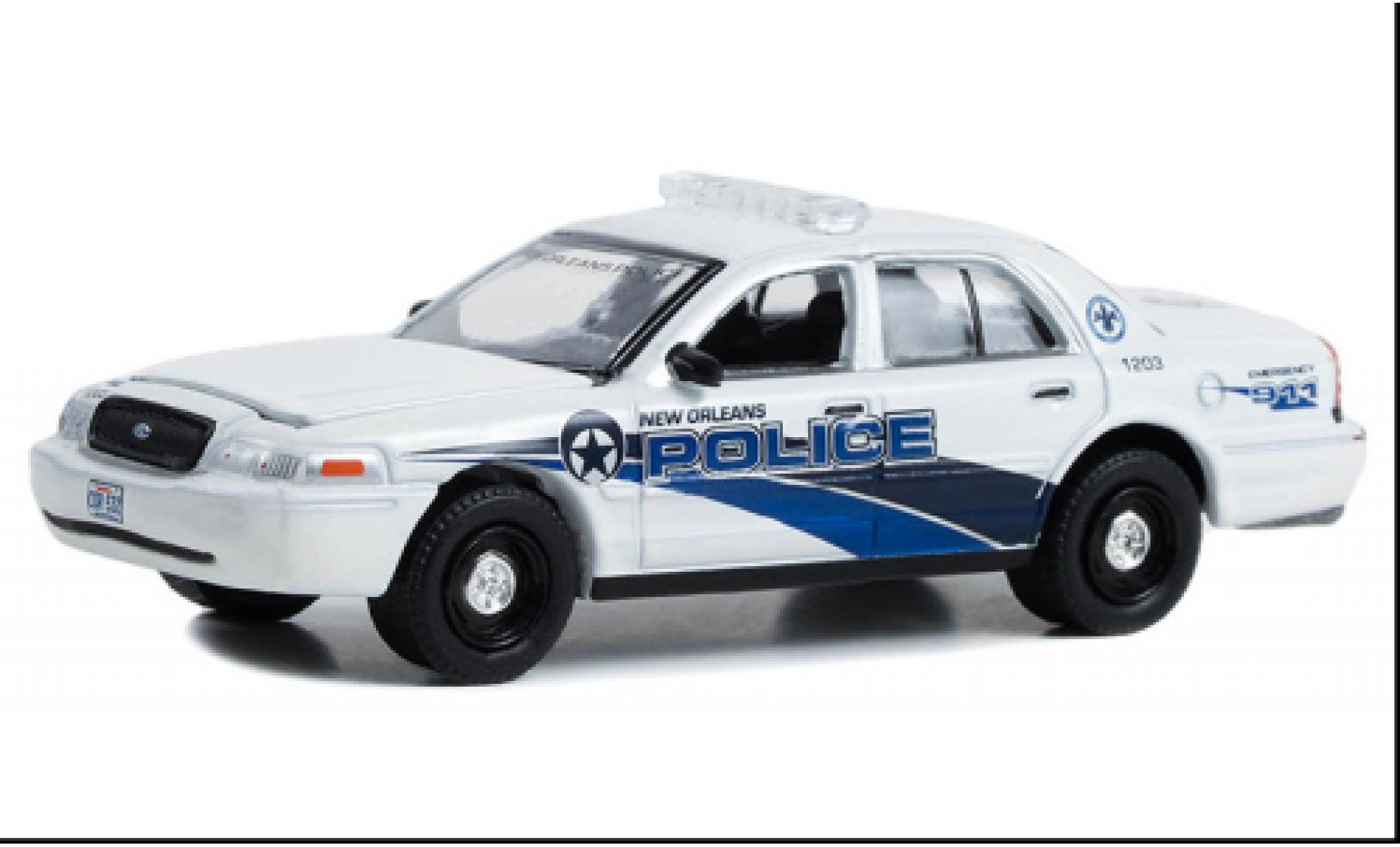 Ford Crown 1/64 Greenlight Victoria Police Interceptor NCIS - Nouveau Orleans 2006 modellino in miniatura