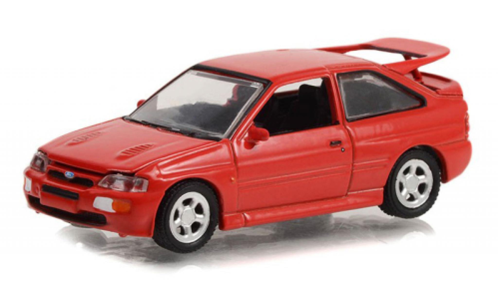 Ford Escort 1/64 Greenlight RS Cosworth rosso 1995 modellino in miniatura