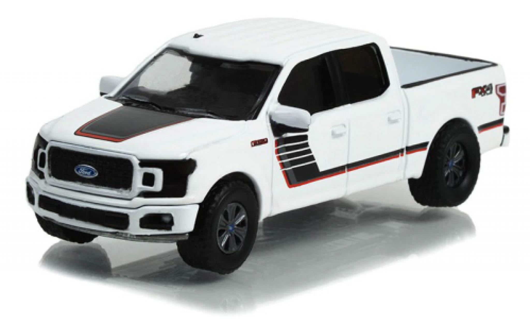 Ford F-1 1/64 Greenlight 50 Lariat FX4 Special Edition bianco/Dekor 2018 modellino in miniatura