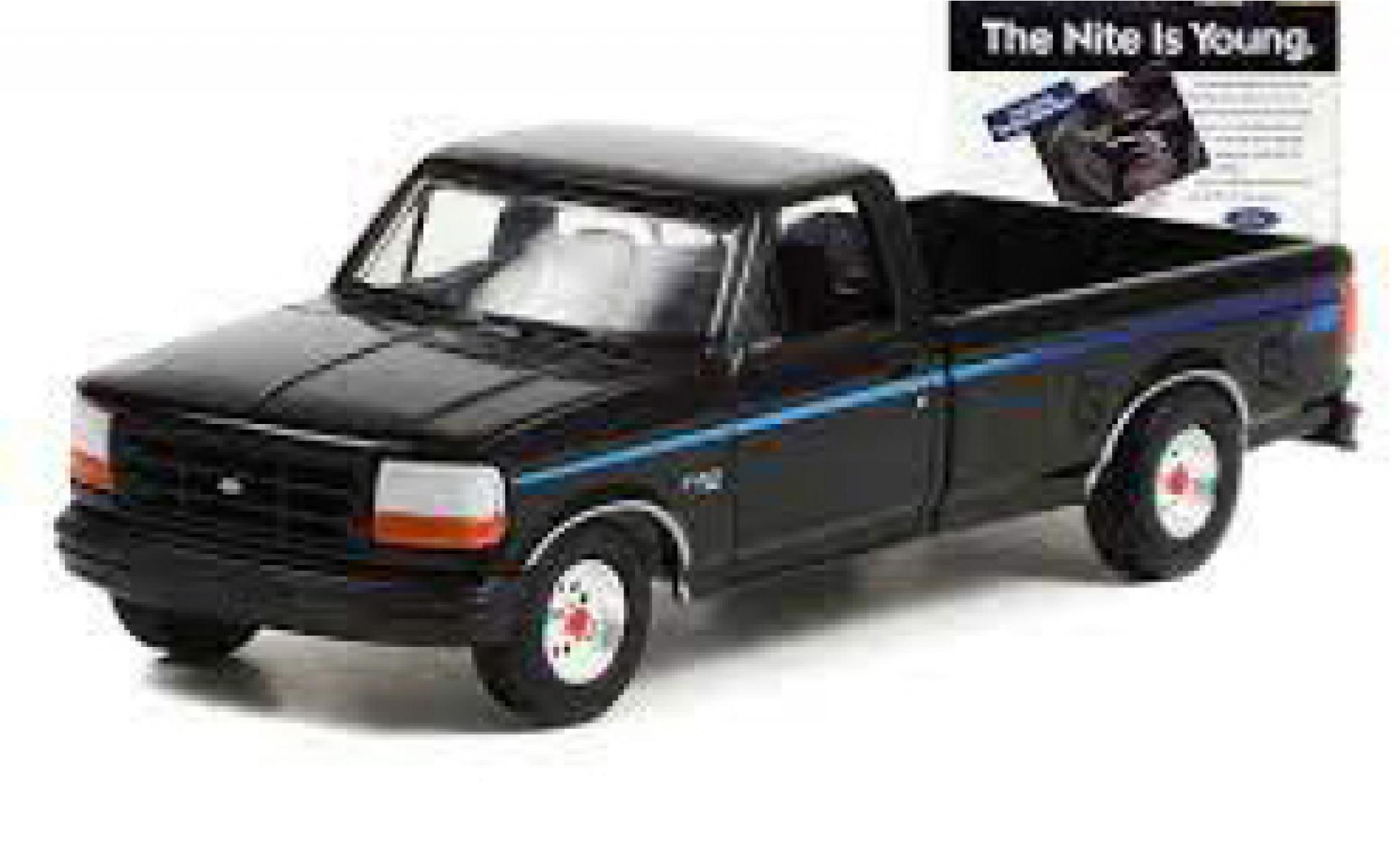 Ford F-1 1/64 Greenlight 50 Nite Edition nero 1992 modellino in miniatura
