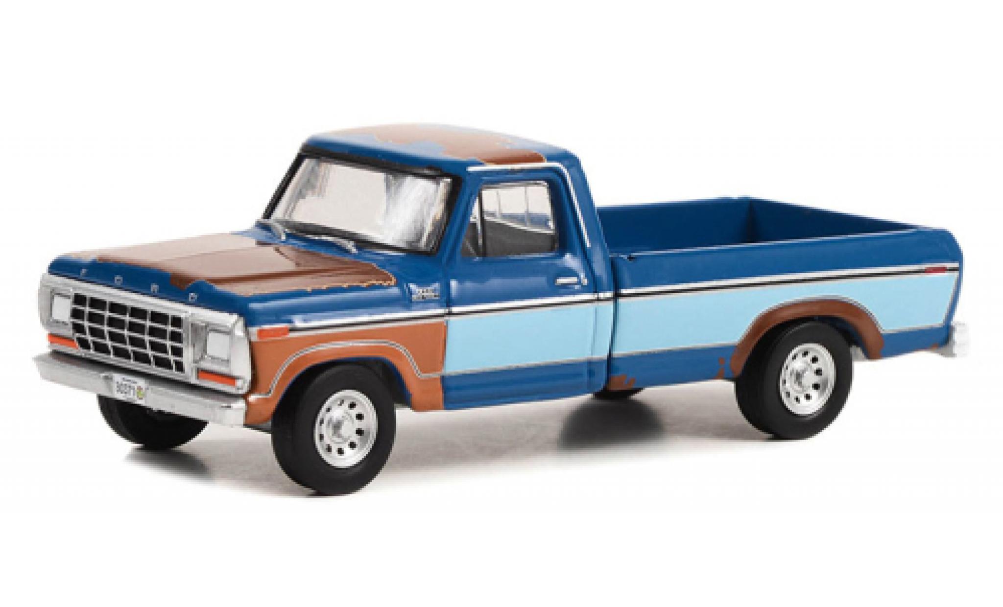Ford F-250 1/64 Greenlight blu/blu Yellowstone 1978 modellino in miniatura