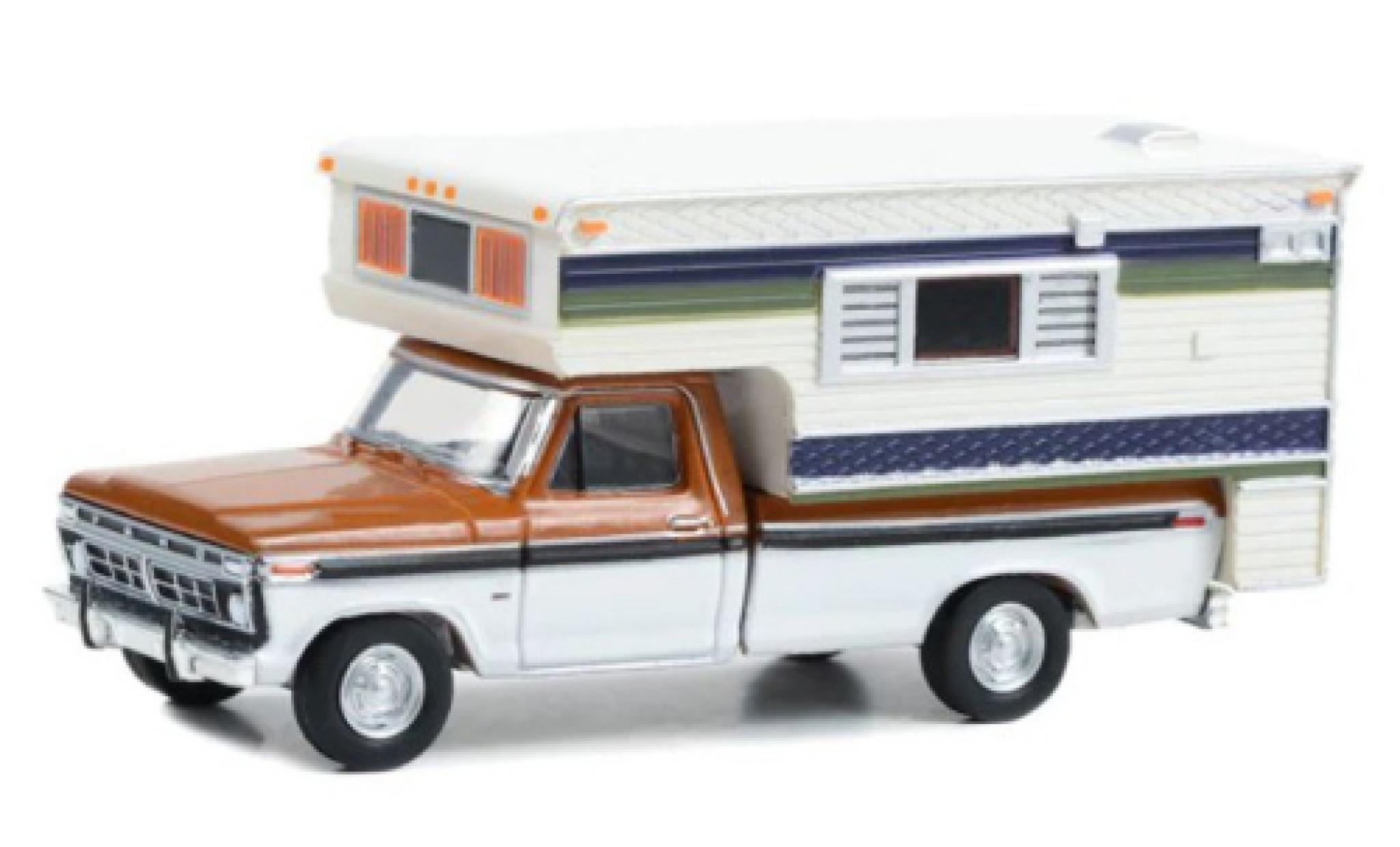Ford F-250 1/64 Greenlight le cuivre/bianco 1976 modellino in miniatura