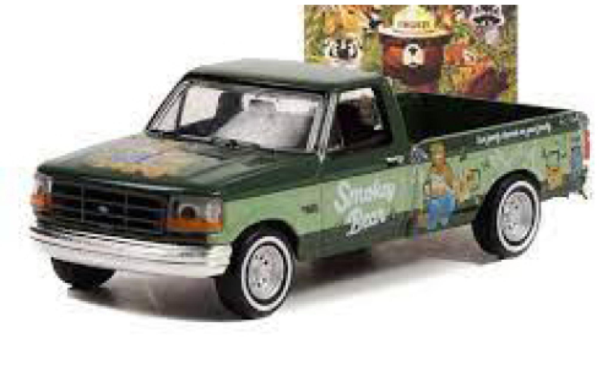 Ford F-250 1/64 Greenlight vert foncé/la chaux Smokey Bear 1995 modellino in miniatura