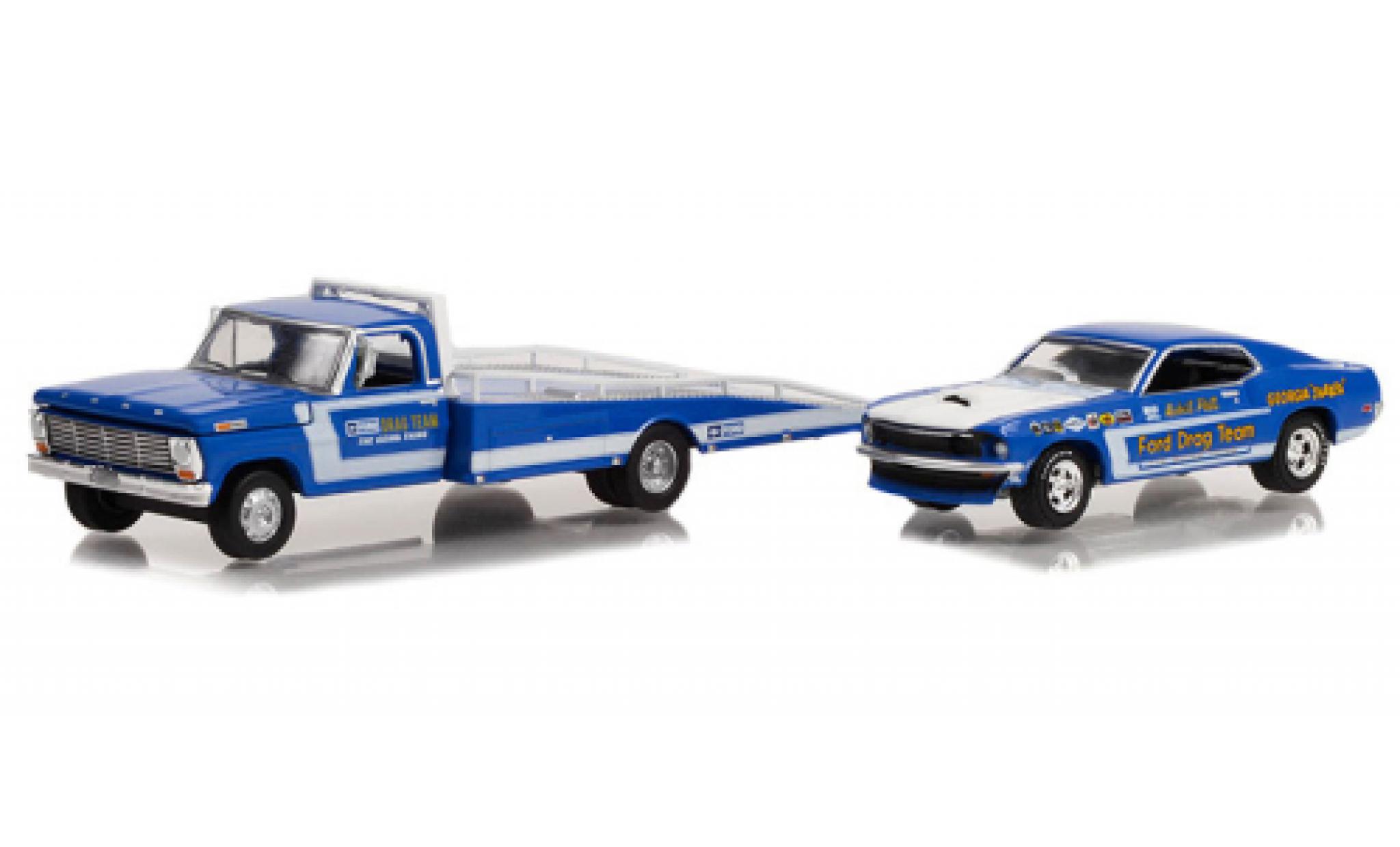Ford F-350 1/64 Greenlight Ramp Truck Drag Team 1969 modellino in miniatura