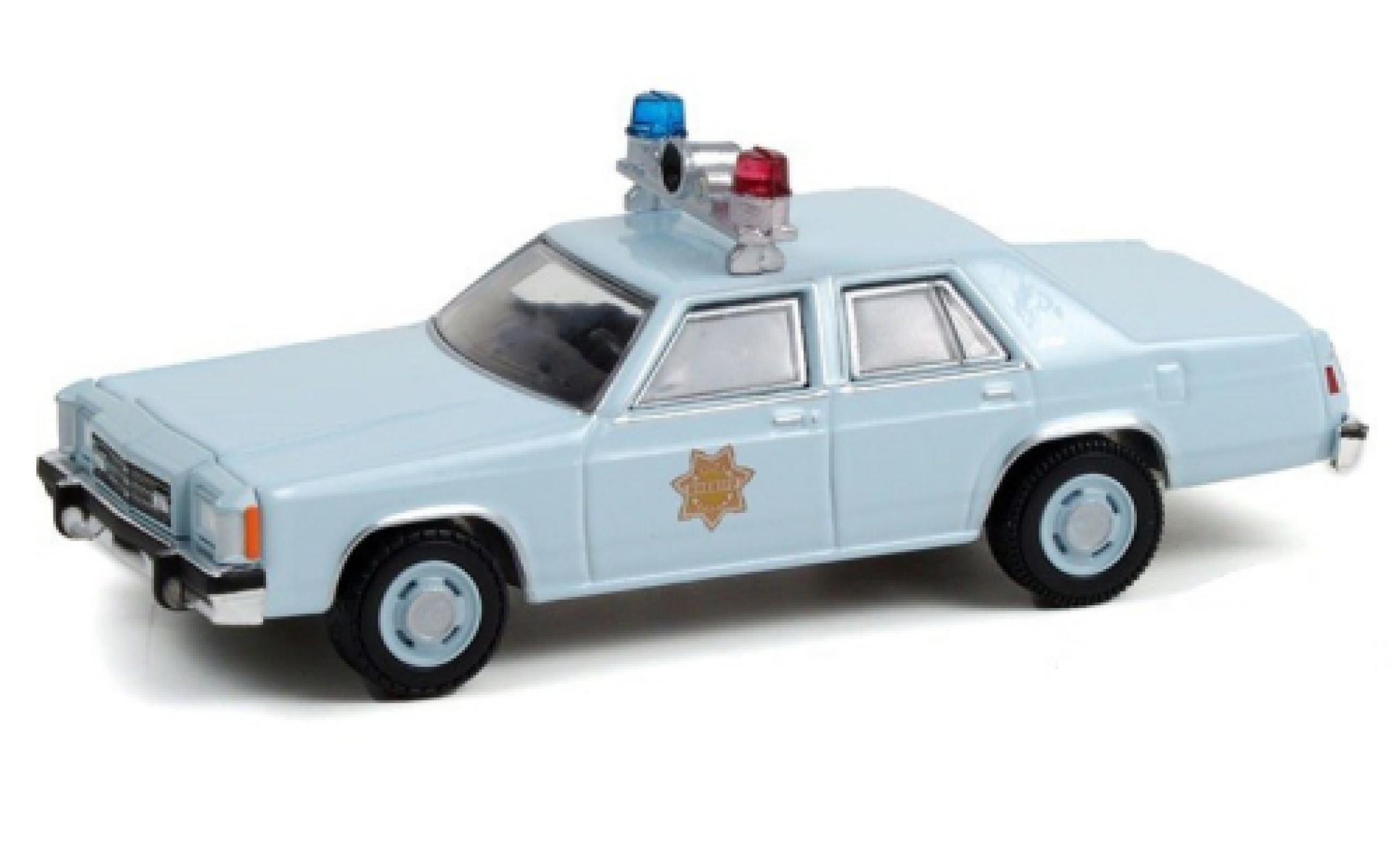 Ford LTD 1/64 Greenlight -S County Sheriff 1982 modellino in miniatura