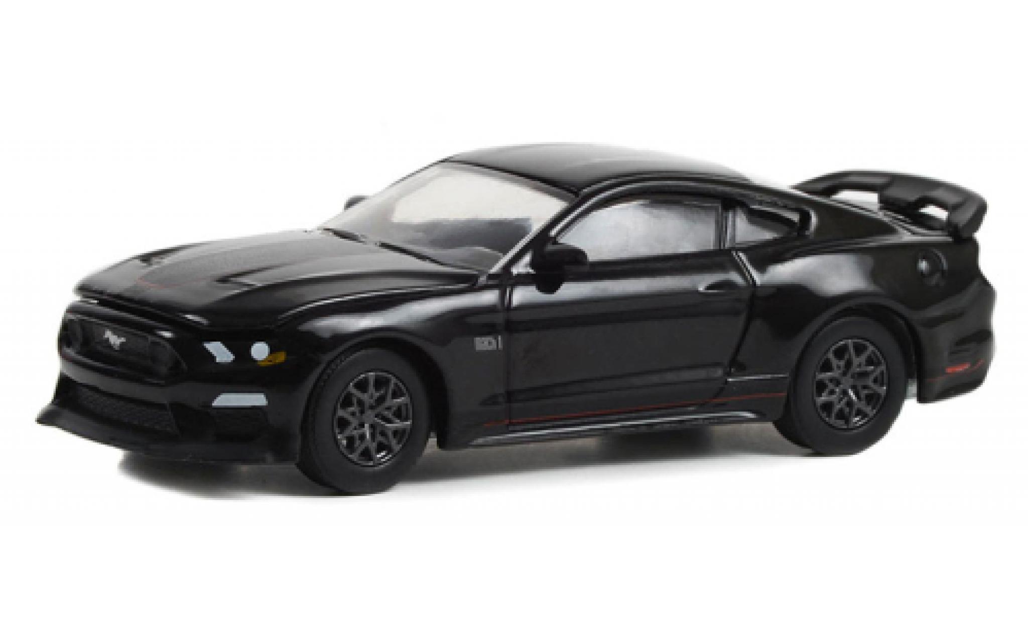 Ford Mustang 1/64 Greenlight Mach 1 nero 2022 modellino in miniatura