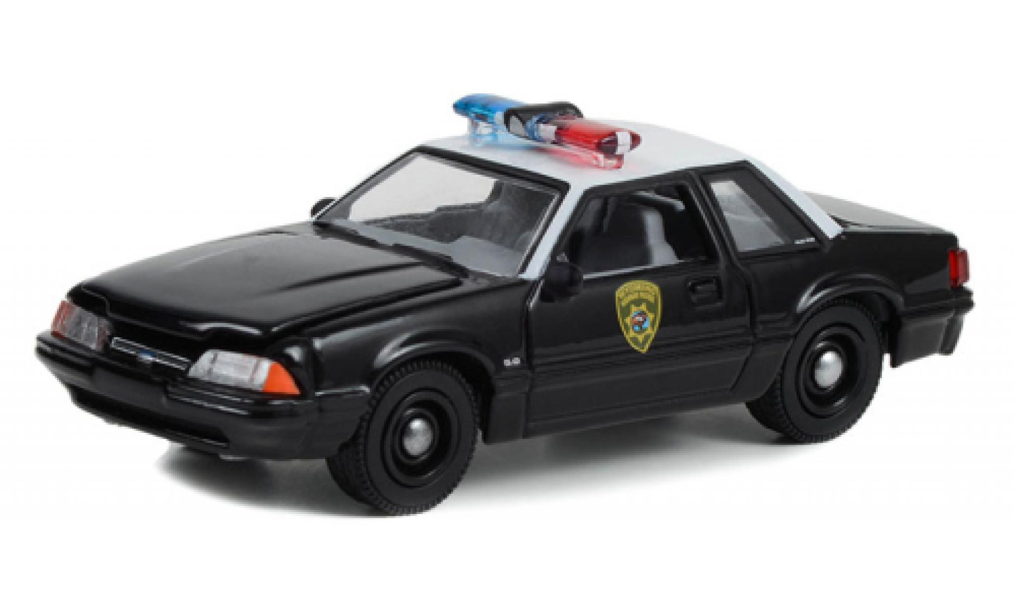 Ford Mustang 1/64 Greenlight SSP Wyoming Highway Patrol 1990 modellino in miniatura