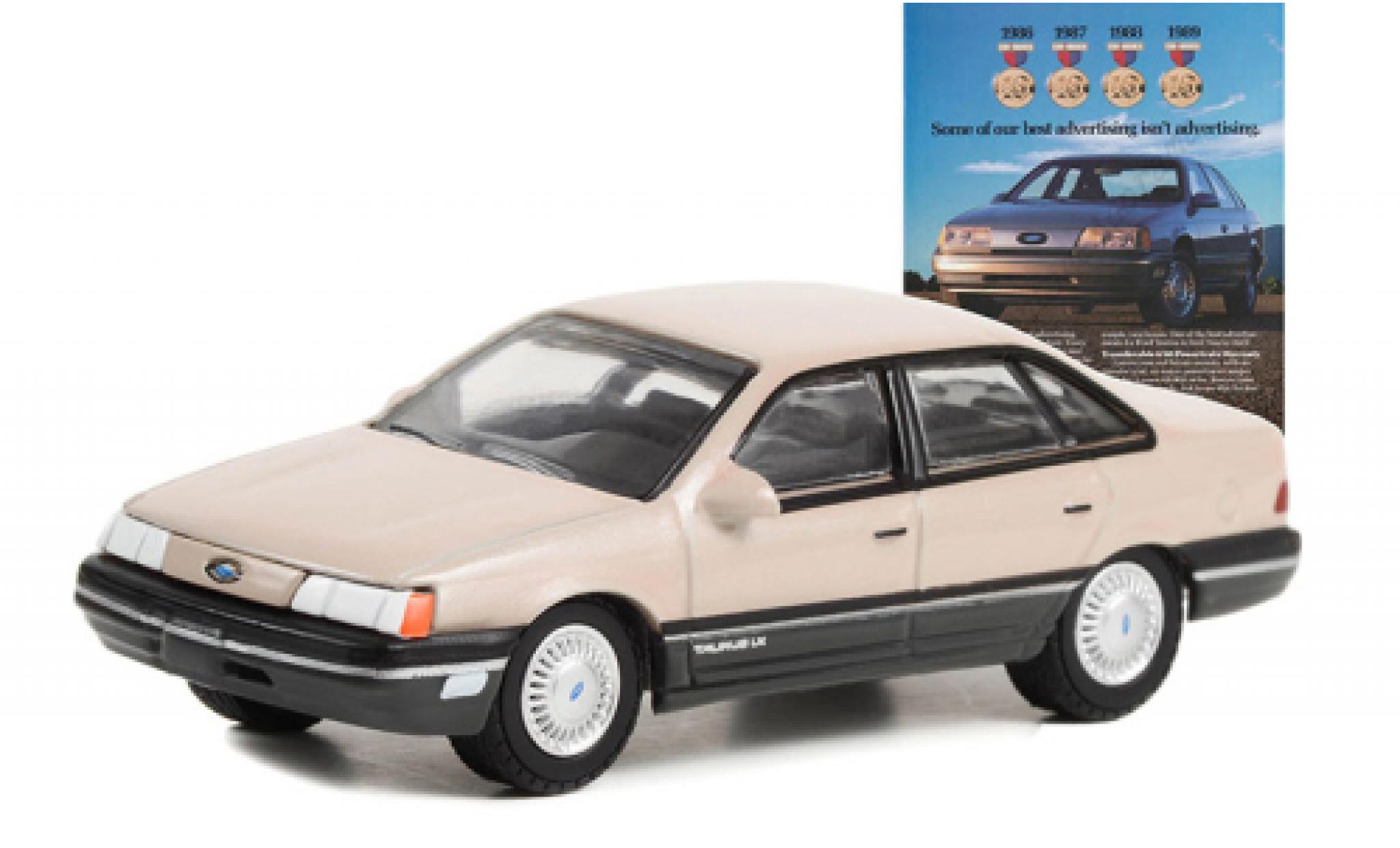 Ford Taurus 1/64 Greenlight beige 1989 modellino in miniatura