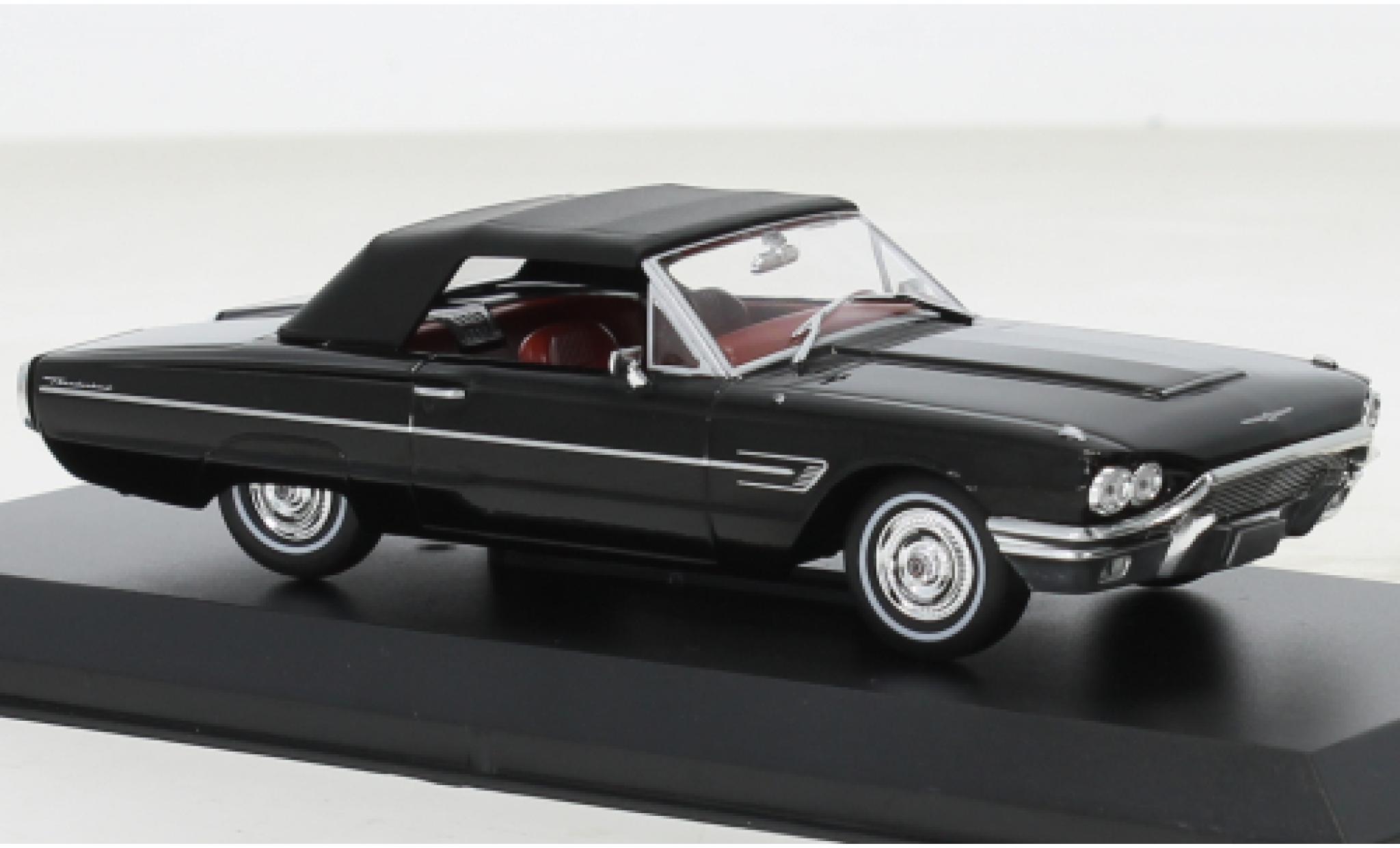 Ford Thunderbird 1/43 Greenlight Convertibile nero 1966 modellino in miniatura