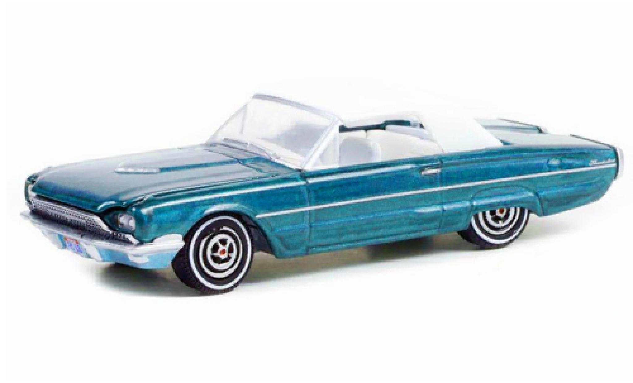 Ford Thunderbird 1/64 Greenlight metallise turchese/bianco Thelma & Louise 1966 modellino in miniatura