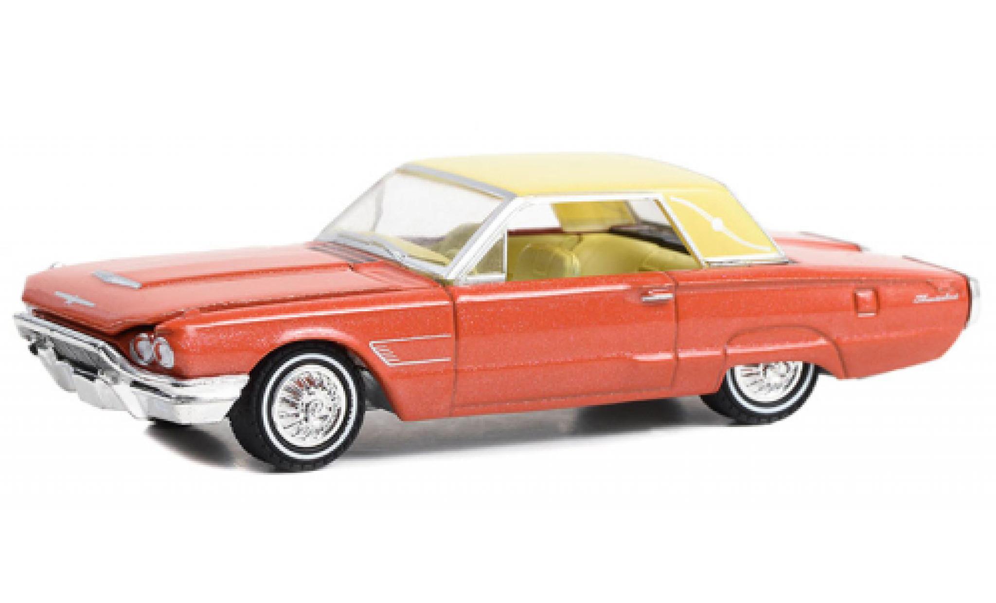 Ford Thunderbird 1/64 Greenlight Special Landau metallise marroneee/beige AEG 1965 modellino in miniatura
