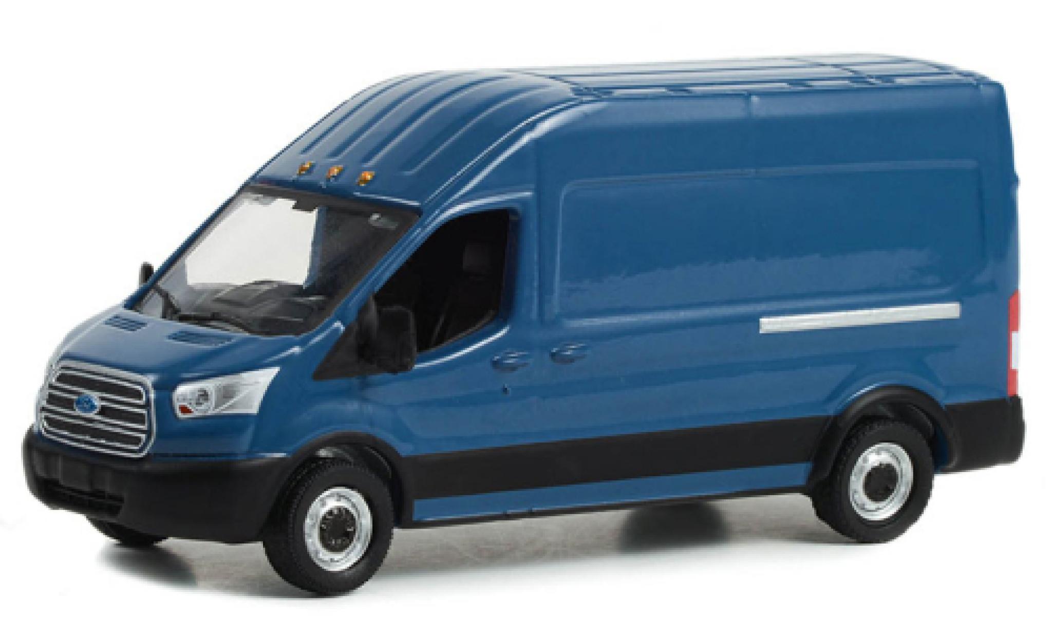 Ford Transit 1/64 Greenlight LWB HD blu 2017 modellino in miniatura