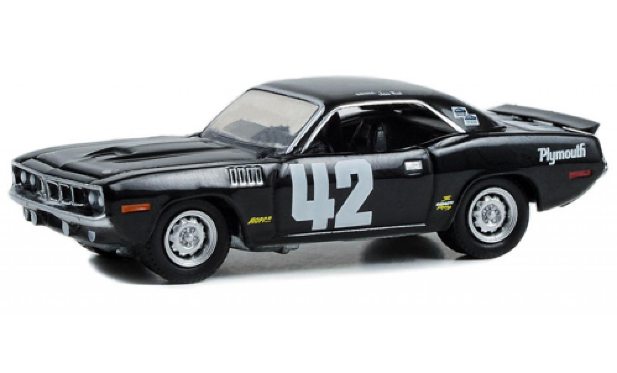 Plymouth Cuda 1/64 Greenlight No.42 Pikes Peak 1971 modellino in miniatura