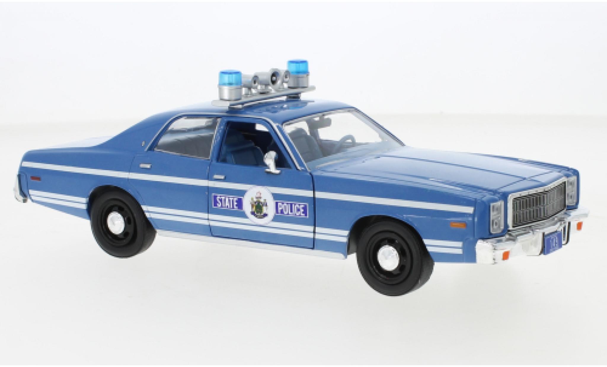 Plymouth Fury 1/24 Greenlight Maine State Police 1978 modellino in miniatura