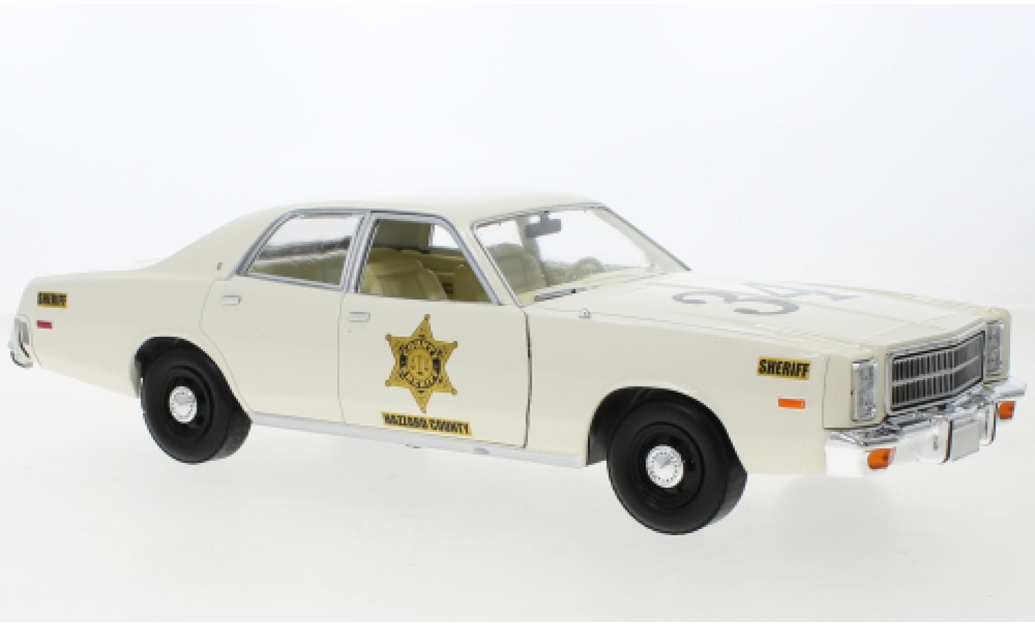 Plymouth Fury 1/18 Greenlight Riverton Sheriff 1977 modellino in miniatura