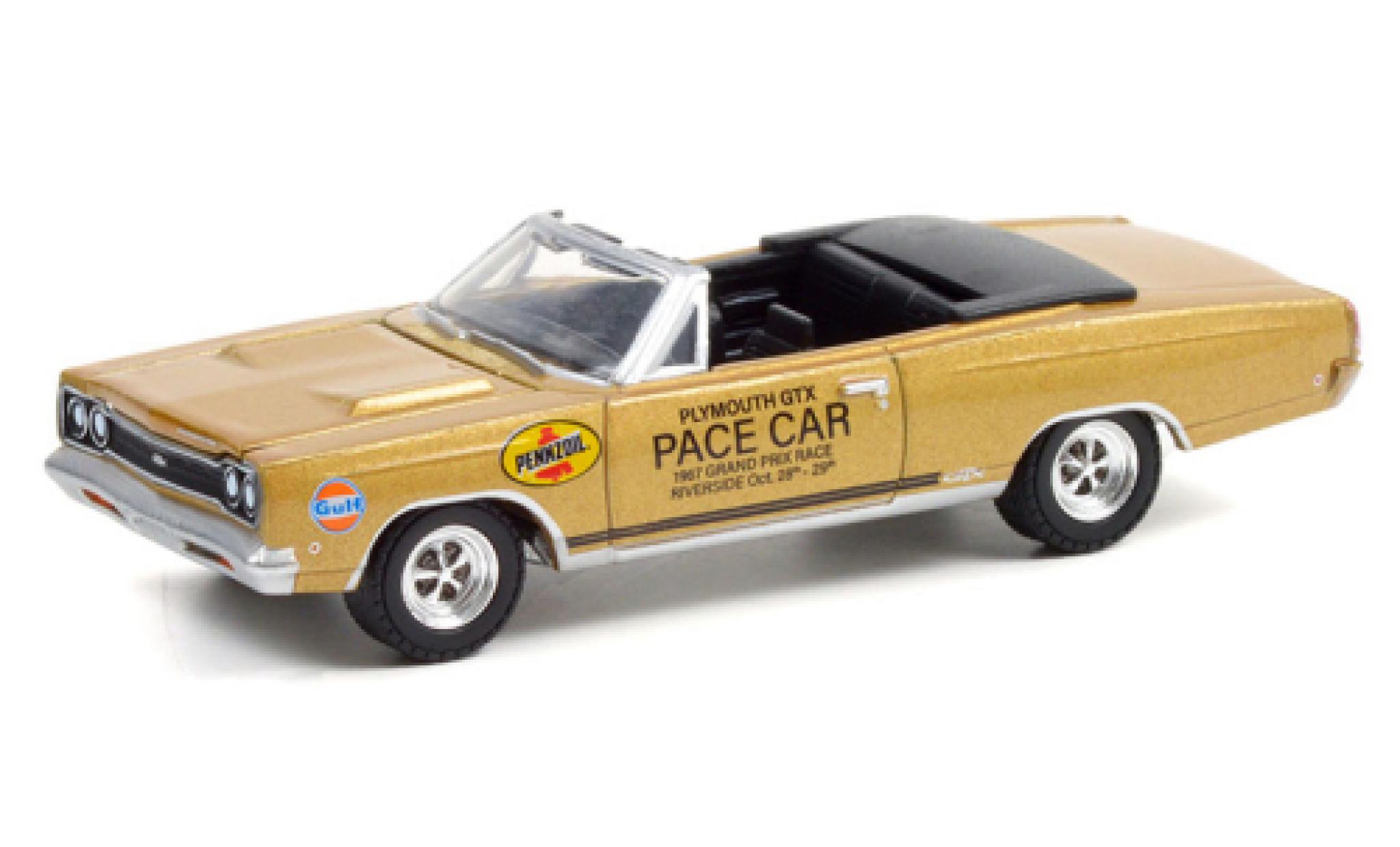 Plymouth GTX 1/64 Greenlight Hemi Convertibile Pace Car 1968 modellino in miniatura