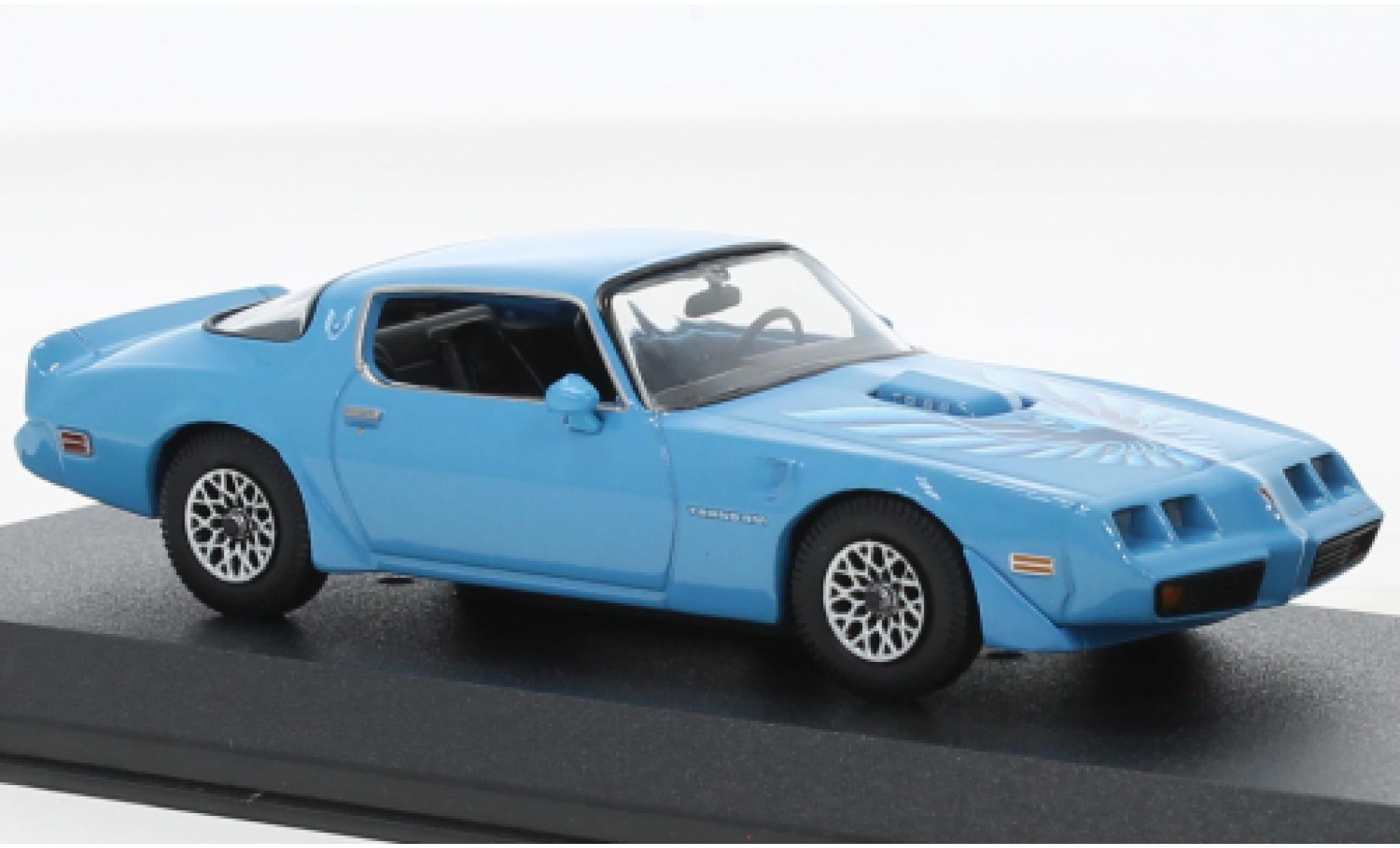 Pontiac Firebird 1/43 Greenlight Trans Am blu clair 1979 modellino in miniatura