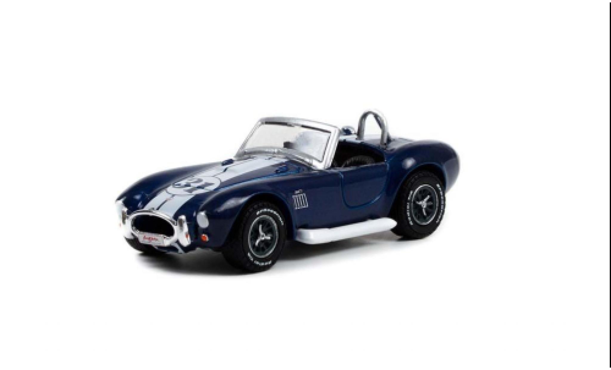 Shelby Cobra 1/64 Greenlight CSX 4000 Roadster metallise blu/bianco 1965 modellino in miniatura