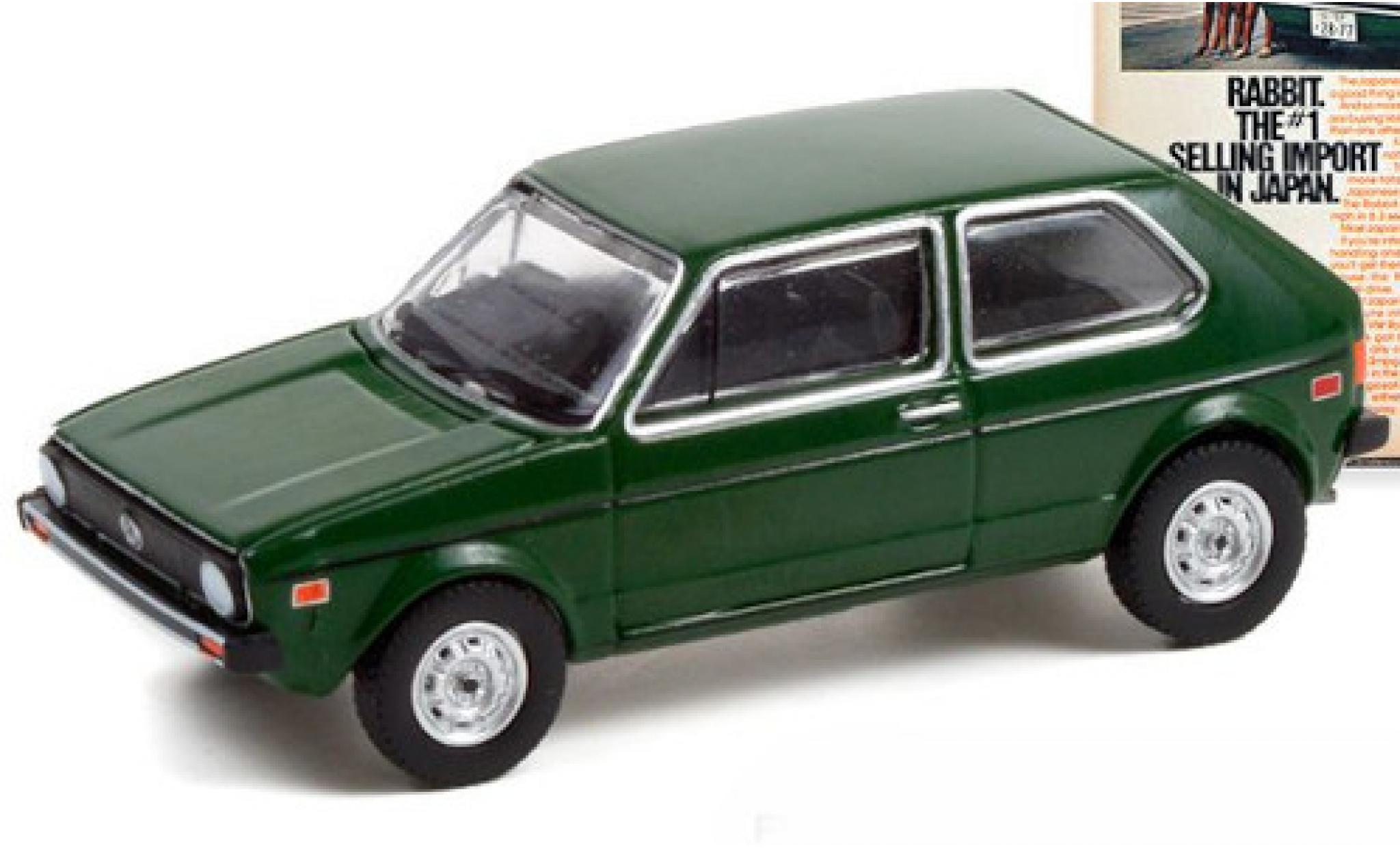 Volkswagen Golf 1/64 Greenlight I verde 1977 modellino in miniatura