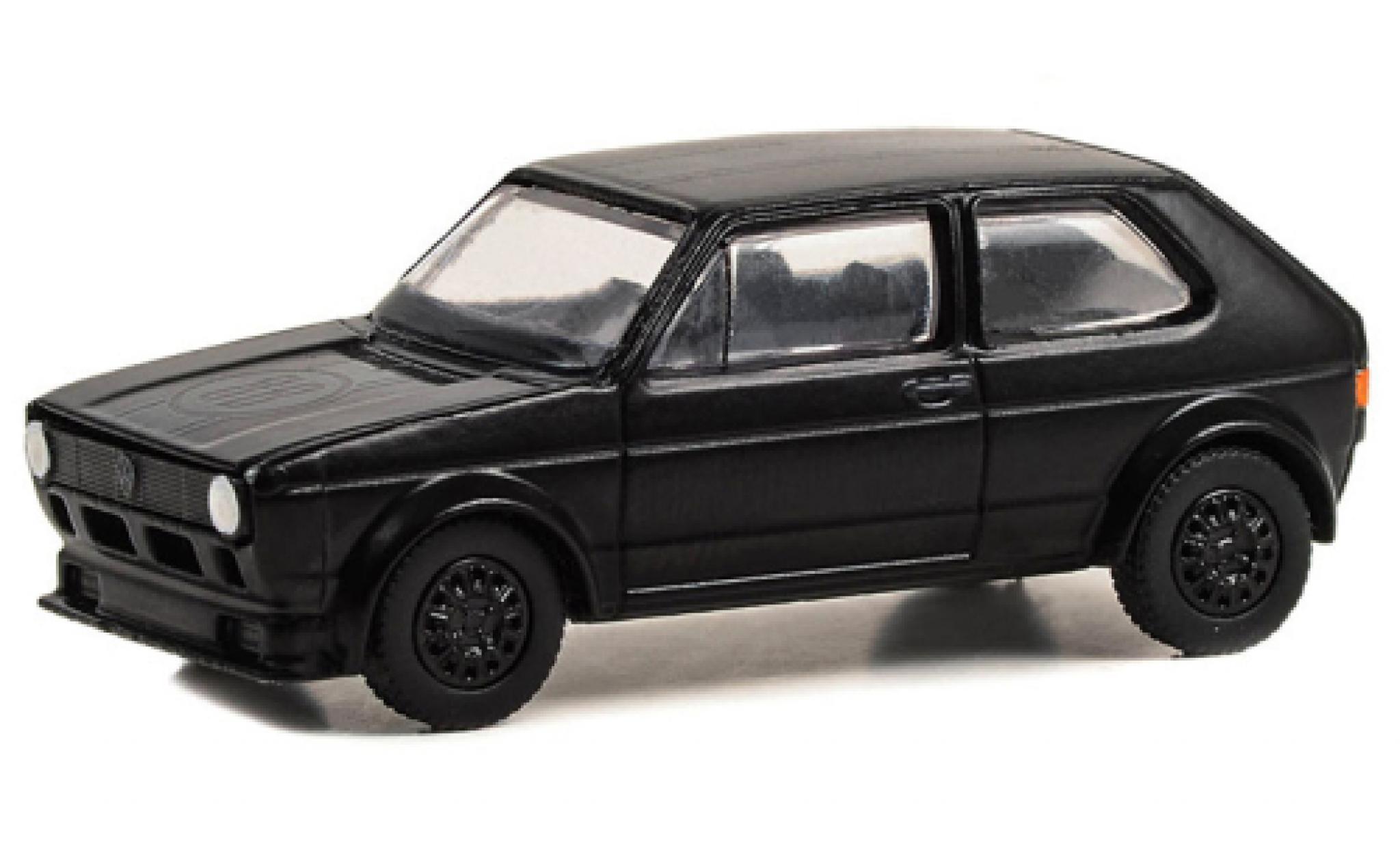 Volkswagen Golf 1/64 Greenlight I matte noir 1980 modellino in miniatura