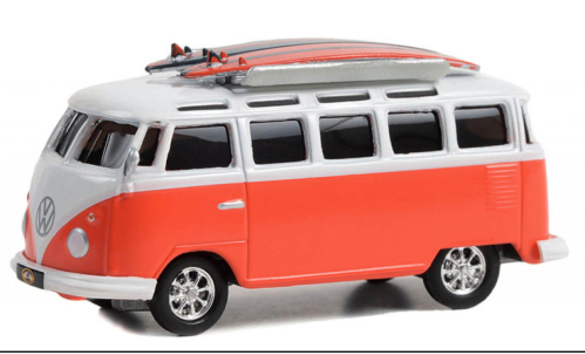 Volkswagen T1 1/64 Greenlight Samba bus rosso/bianco 1964 modellino in miniatura