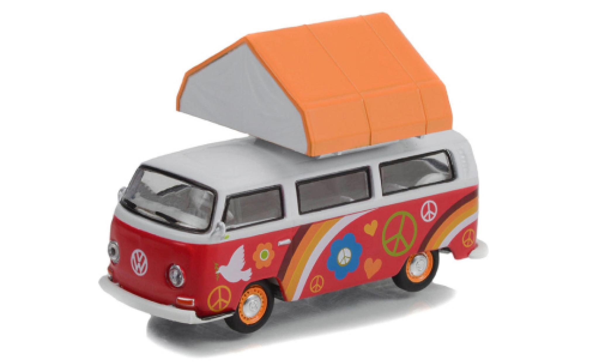 Volkswagen T2 1/64 Greenlight bus bianco/rosso 1968 modellino in miniatura