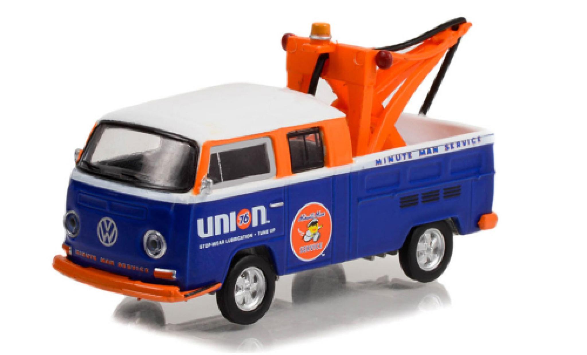 Volkswagen T2 1/64 Greenlight cabine double Union 76 1969 modellino in miniatura